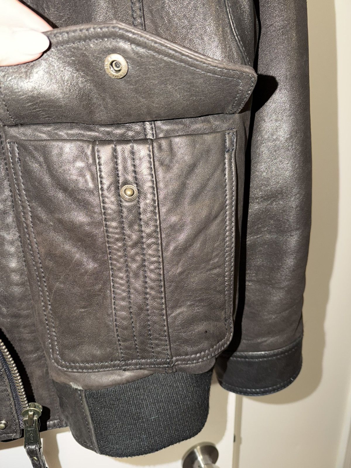 Andrew Marc Andrew Marc Brown Leather Bomber Jacket Removable Collar XL Size US XL / EU 56 / 4 - 6 Thumbnail