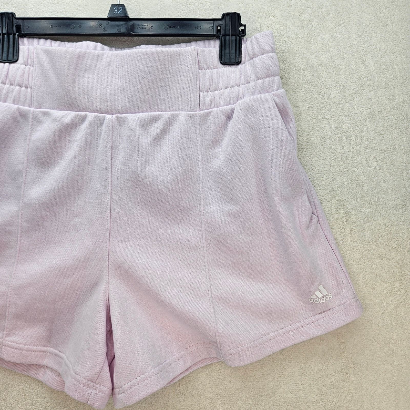 Adidas ADIDAS WOMEN'S XL HYPERGLAM FRENCH TERRY SHORTS VIOLET NWT Size 35" - 2 Thumbnail