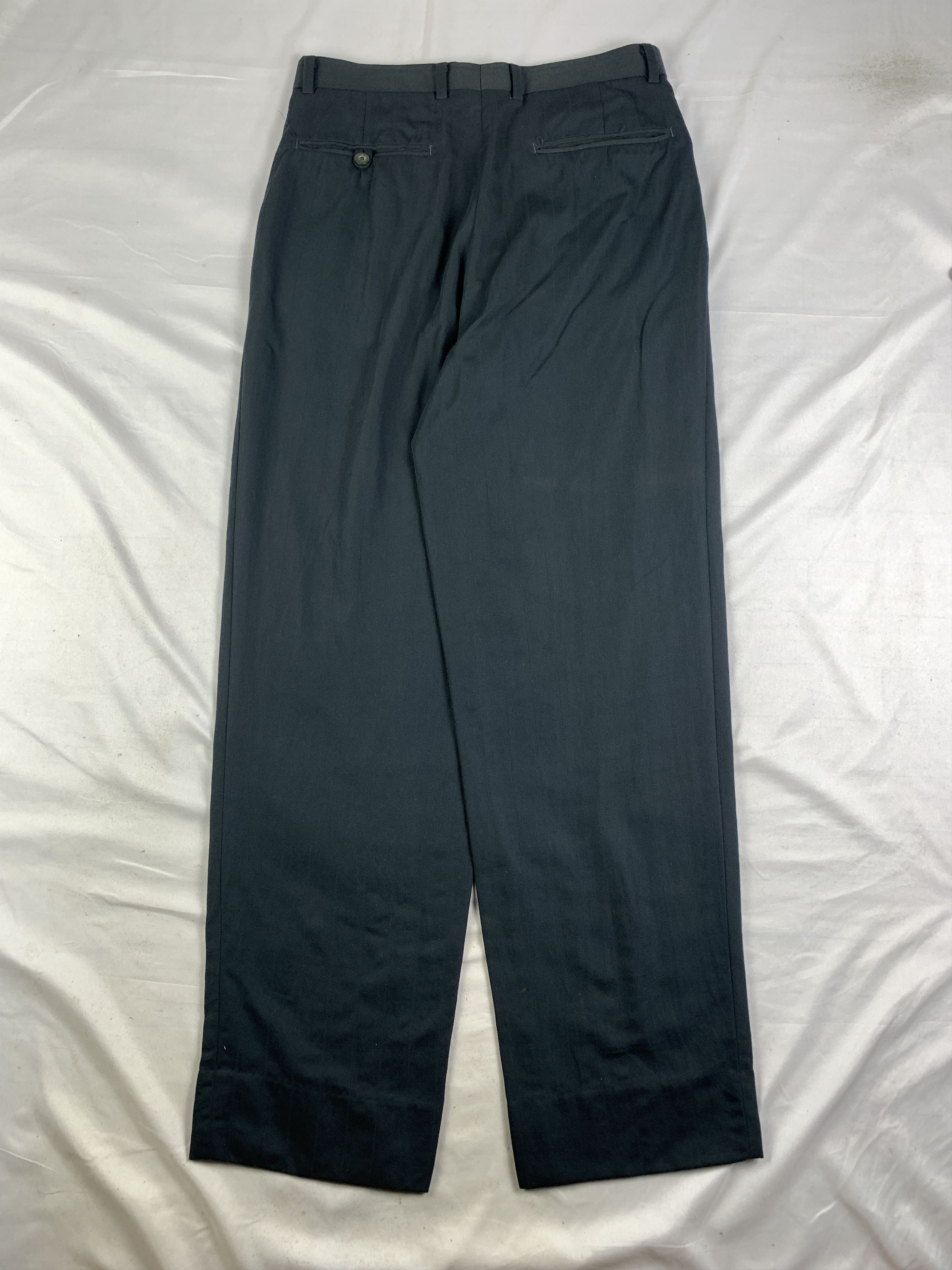 Balenciaga 2000s Balenciaga Pour Homme Wool Pleated Trousers (30) Size US 30 / EU 46 - 2 Thumbnail