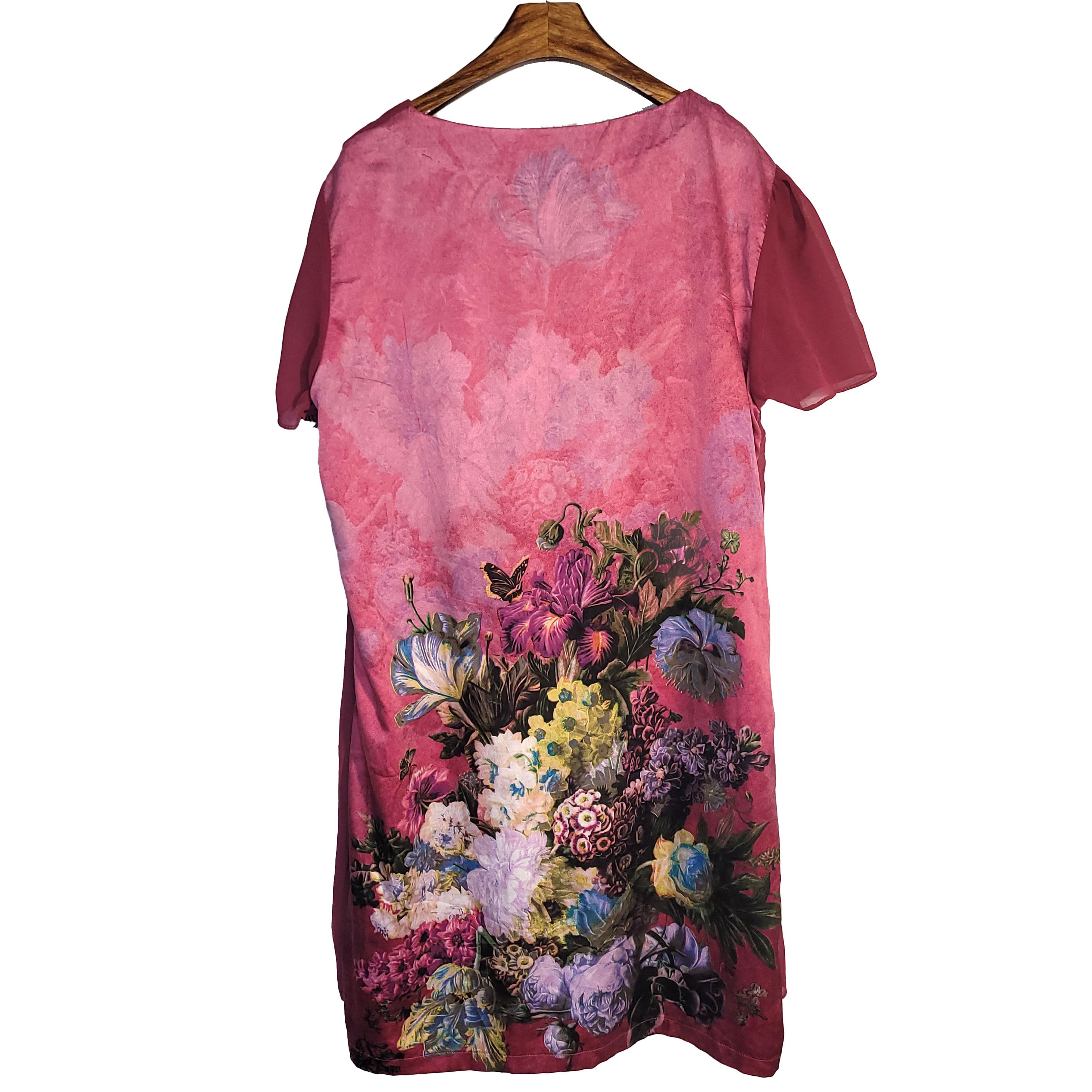 Other Women's Silk Faux Cape Satin Dress Short Sleeve SAC111 Size M / US 6-8 / IT 42-44 - 1 Thumbnail