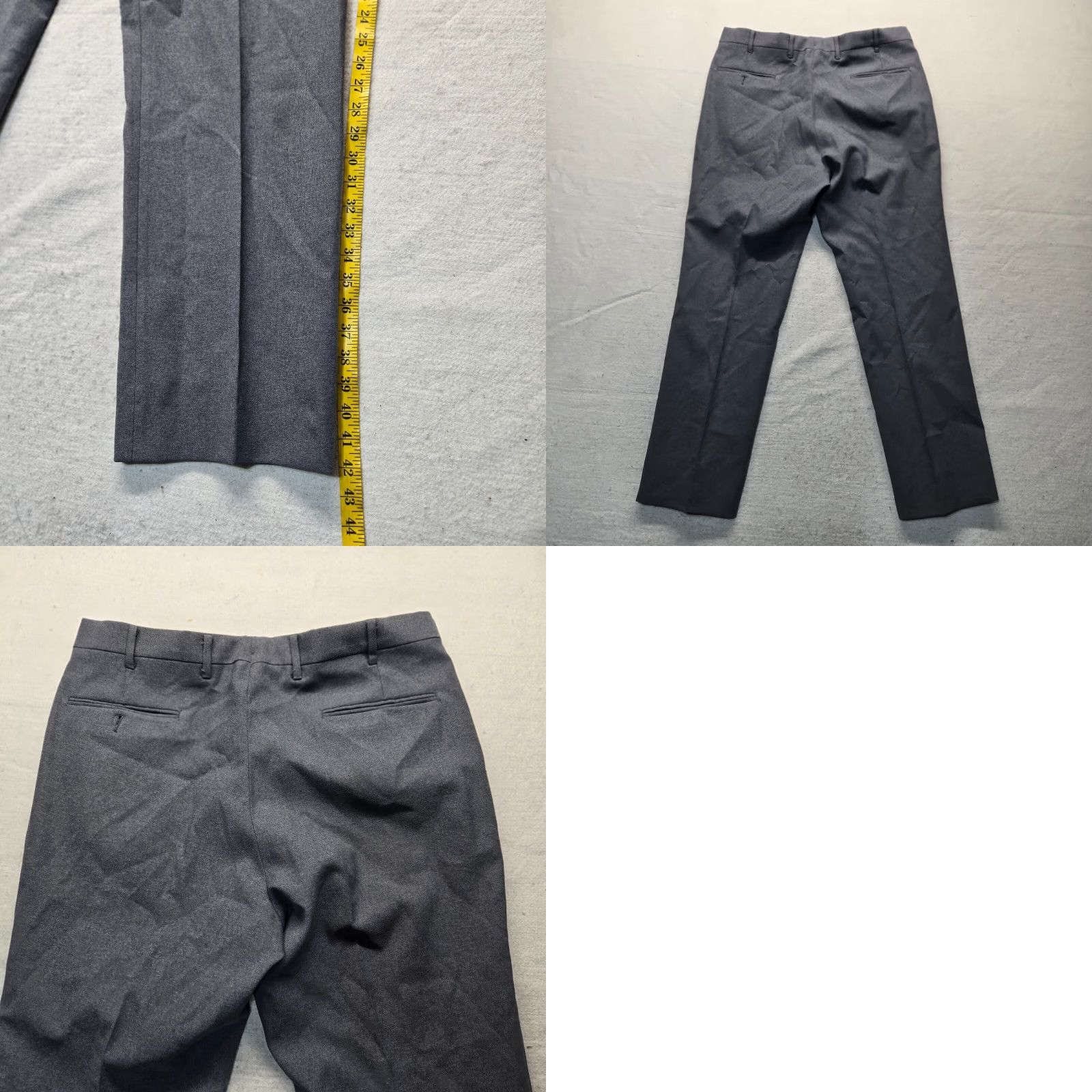 Vintage VISA Gray Pants Regular Men 38R Pockets Straight Inseam 30 in Dress Uniform Style America’s Freedom Size US 38 / EU 54 - 8 Thumbnail