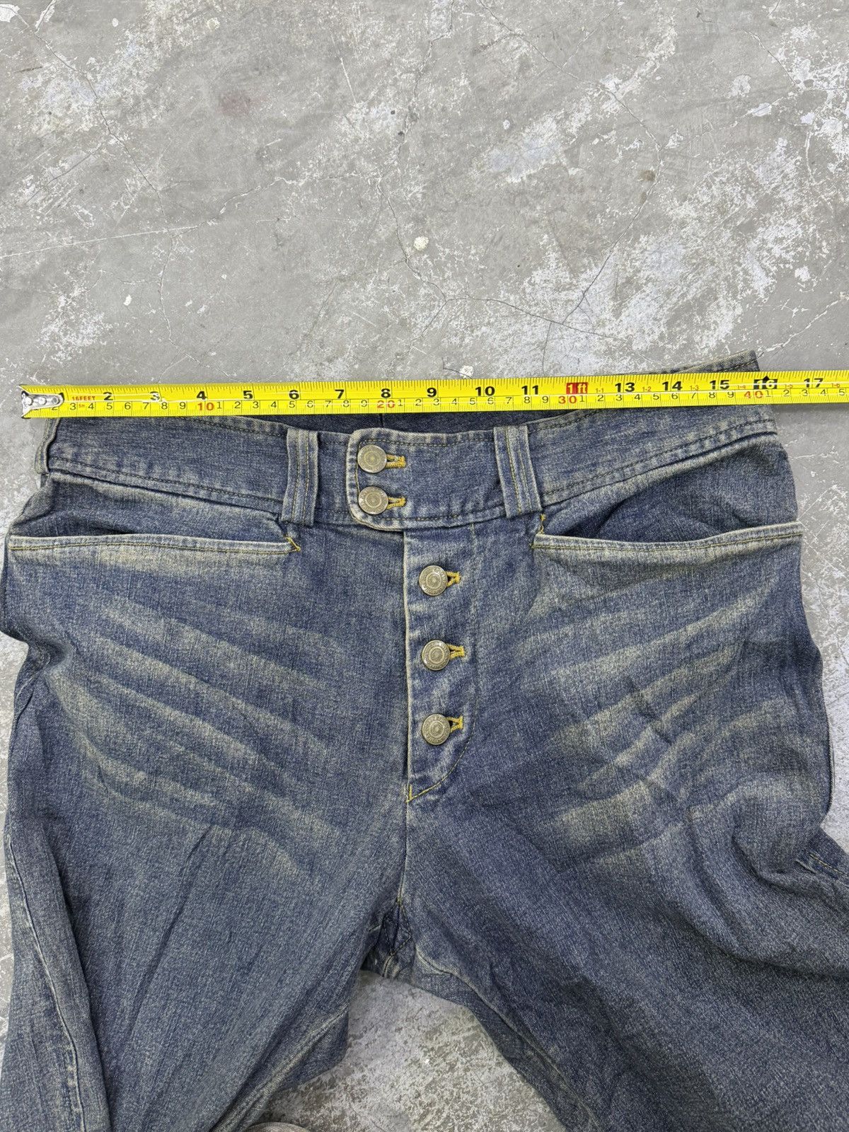 Tornado Mart Tornado Mart Flared Faded Washed Denim Pants W32 Size US 32 / EU 48 - 6 Thumbnail