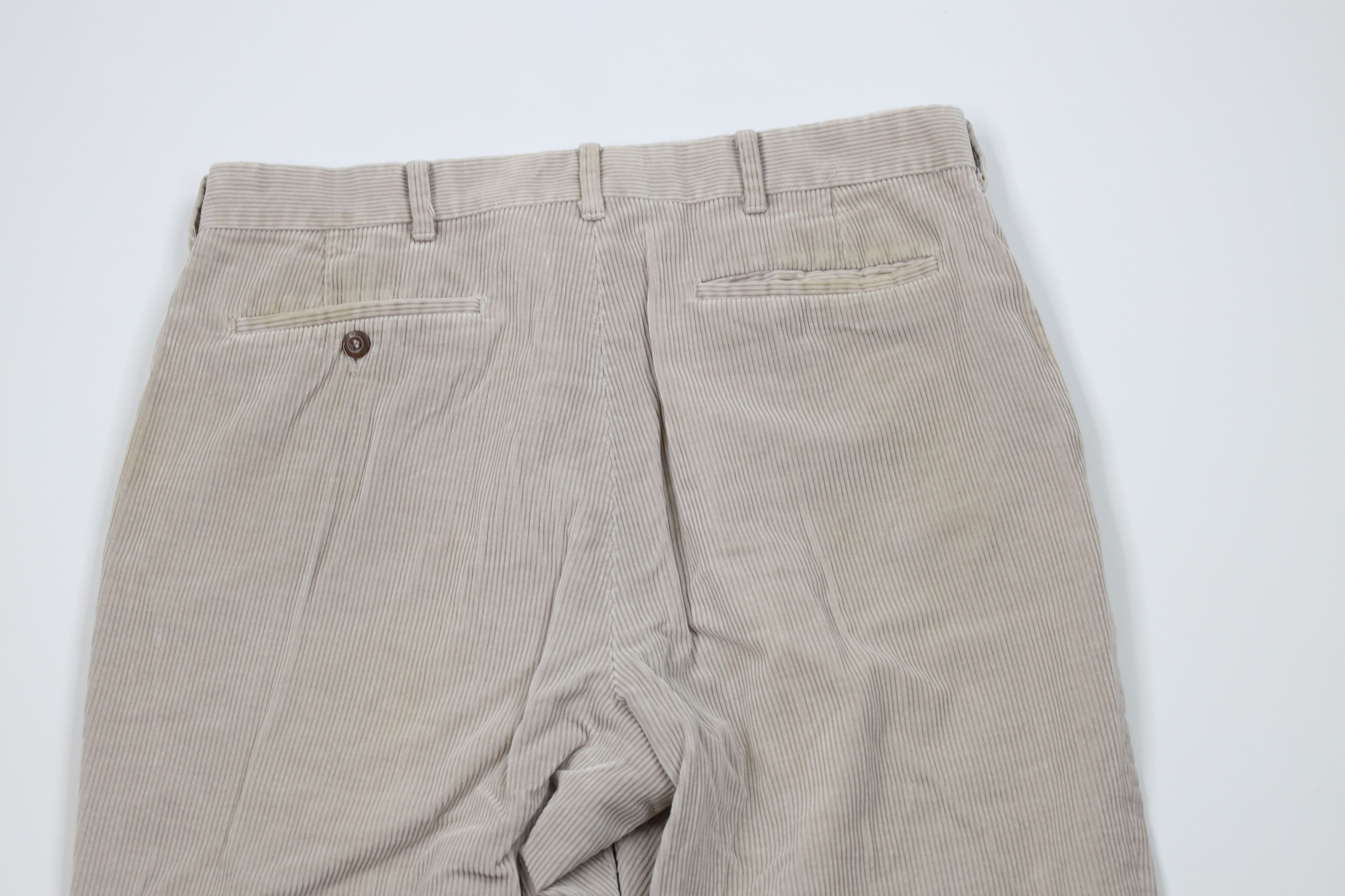 Vintage Vintage 70s Streetwear Wide Leg Corduroy Chino Pants Gray Size US 32 / EU 48 - 14 Thumbnail
