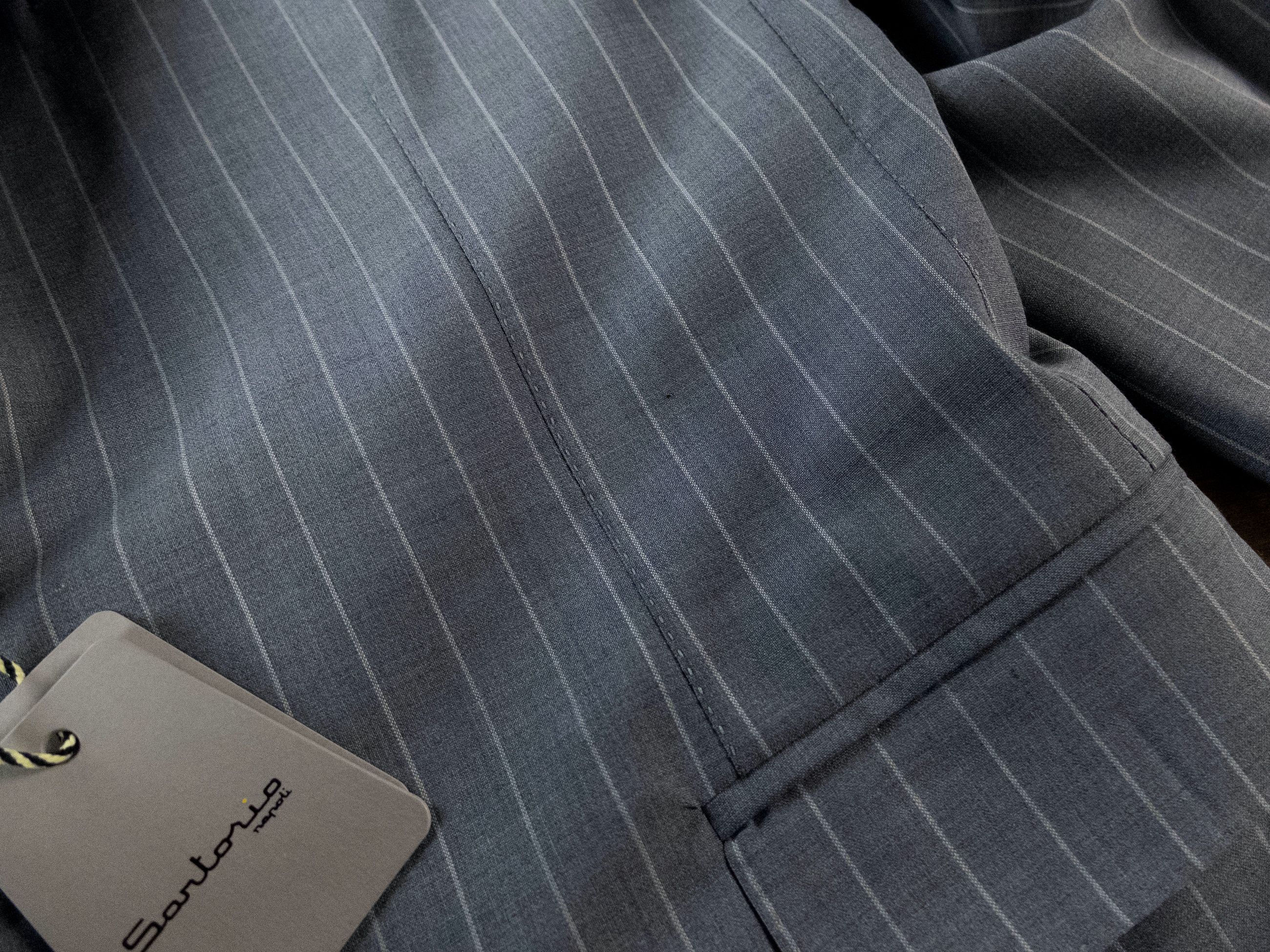 SARTORIO SARTORIO Napoli by Kiton gray striped wool suit 42R Size 42R - 15 Thumbnail