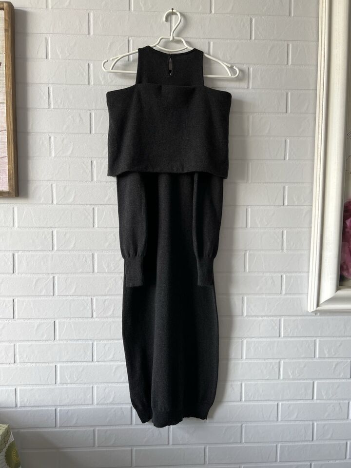 Brunello Cucinelli Brunello Cucinelli Long Cashmere Dress Grey Size S Size S / US 4 / IT 40 - 4 Thumbnail