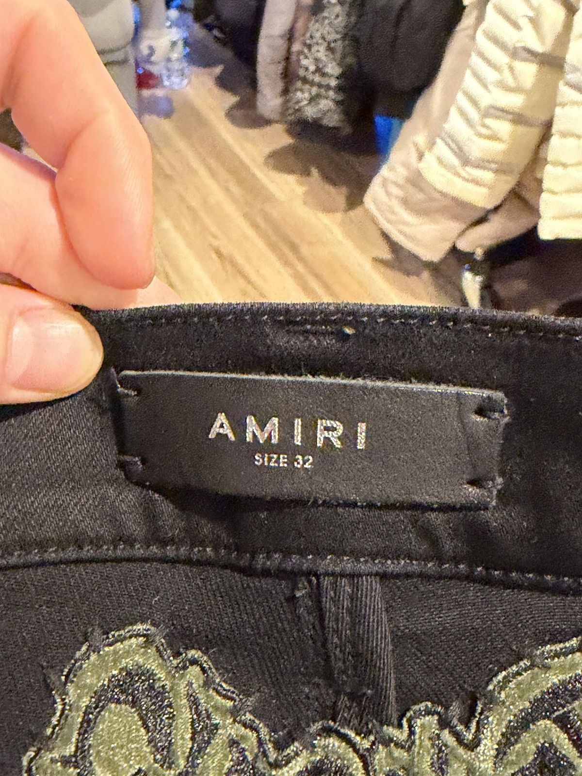Amiri Amiri X Chemist Camo Leather Star Patch Blk Denim Jeans Size US 32 / EU 48 - 17 Thumbnail