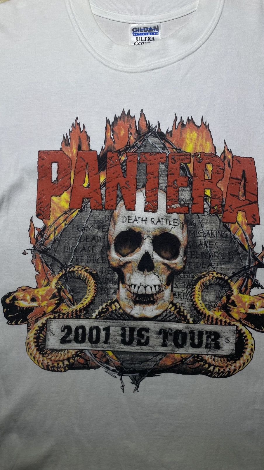 Band Tees Pantera - Death Rattle 2001 US Tour Band Tee Size US XL / EU 56 / 4 - 3 Thumbnail