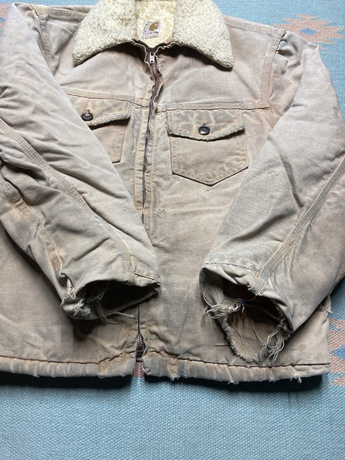 Carhartt × Vintage 70s carhartt jacket sherpa western ranch barn coat canvas L Size US L / EU 52-54 / 3 - 2 Thumbnail