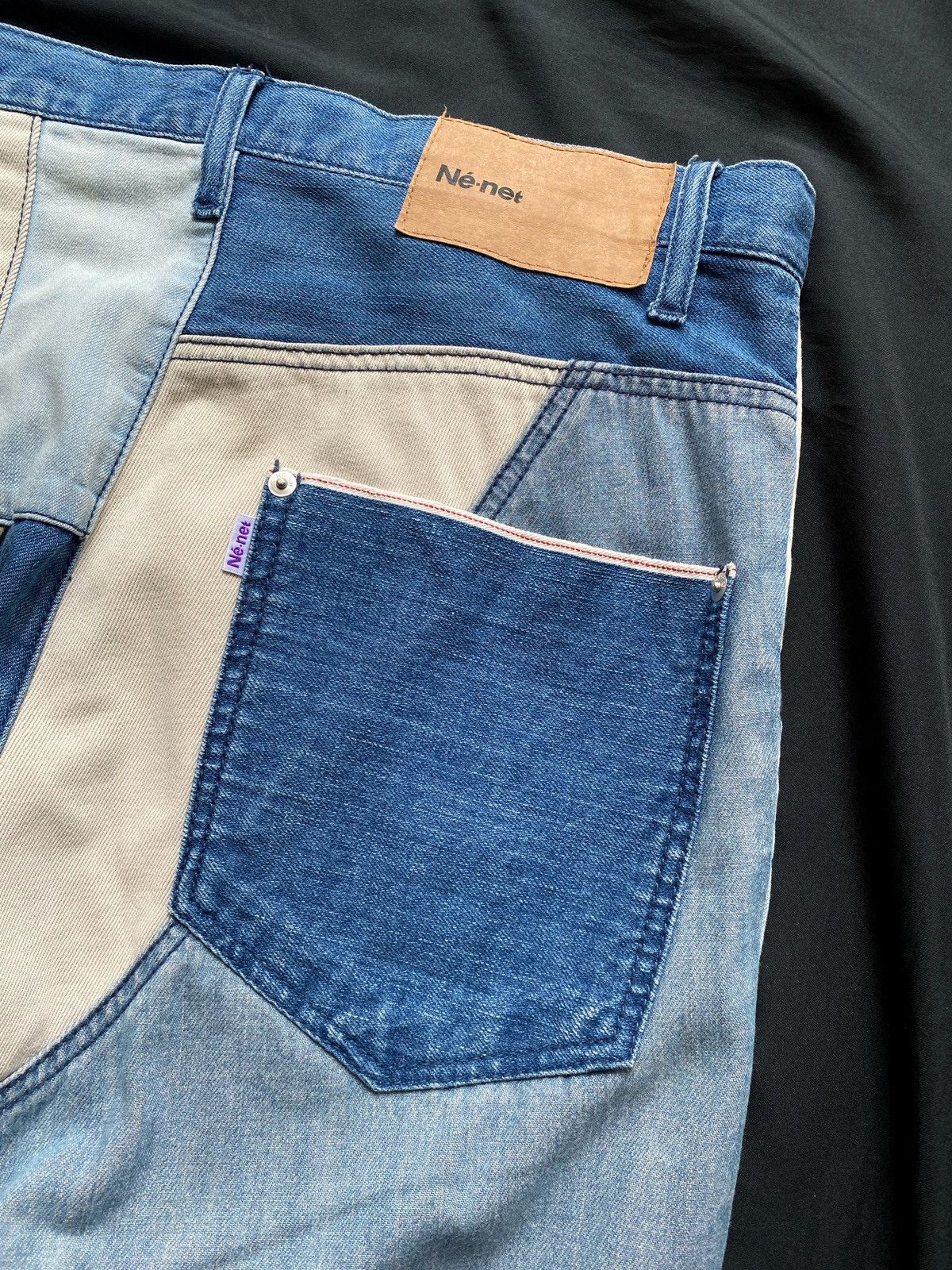 Issey Miyake Ne-net Issey Miyake Patchwork Denim Harem Pants Size US 32 / EU 48 - 6 Thumbnail