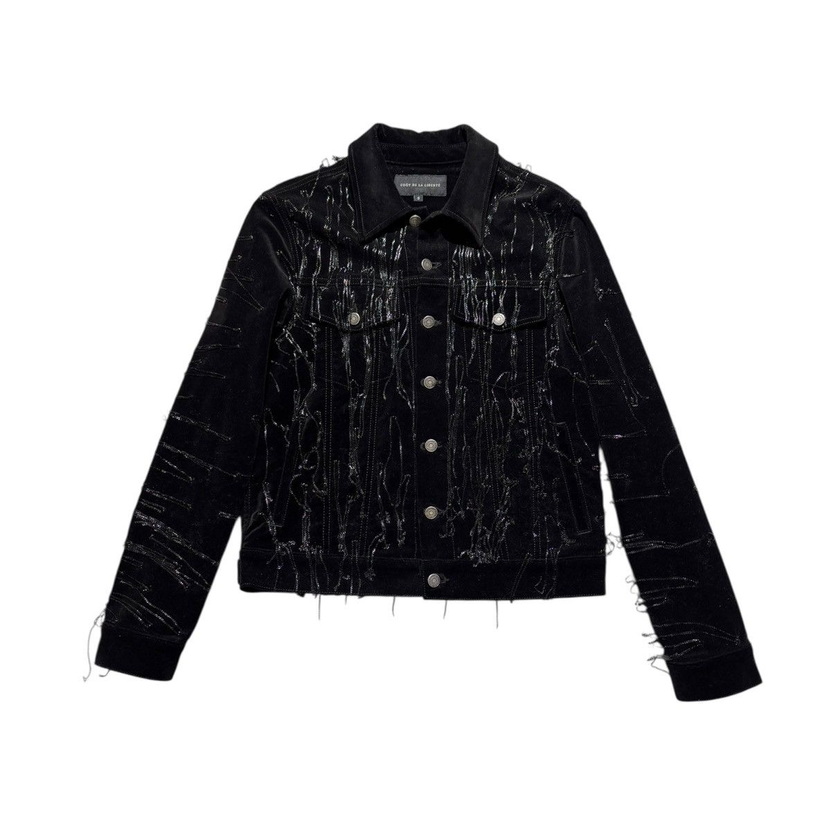 Cout de la Liberte $3,000 Johnny stretch velvet tassel trucker Size US S / EU 44-46 / 1 - 1 Thumbnail