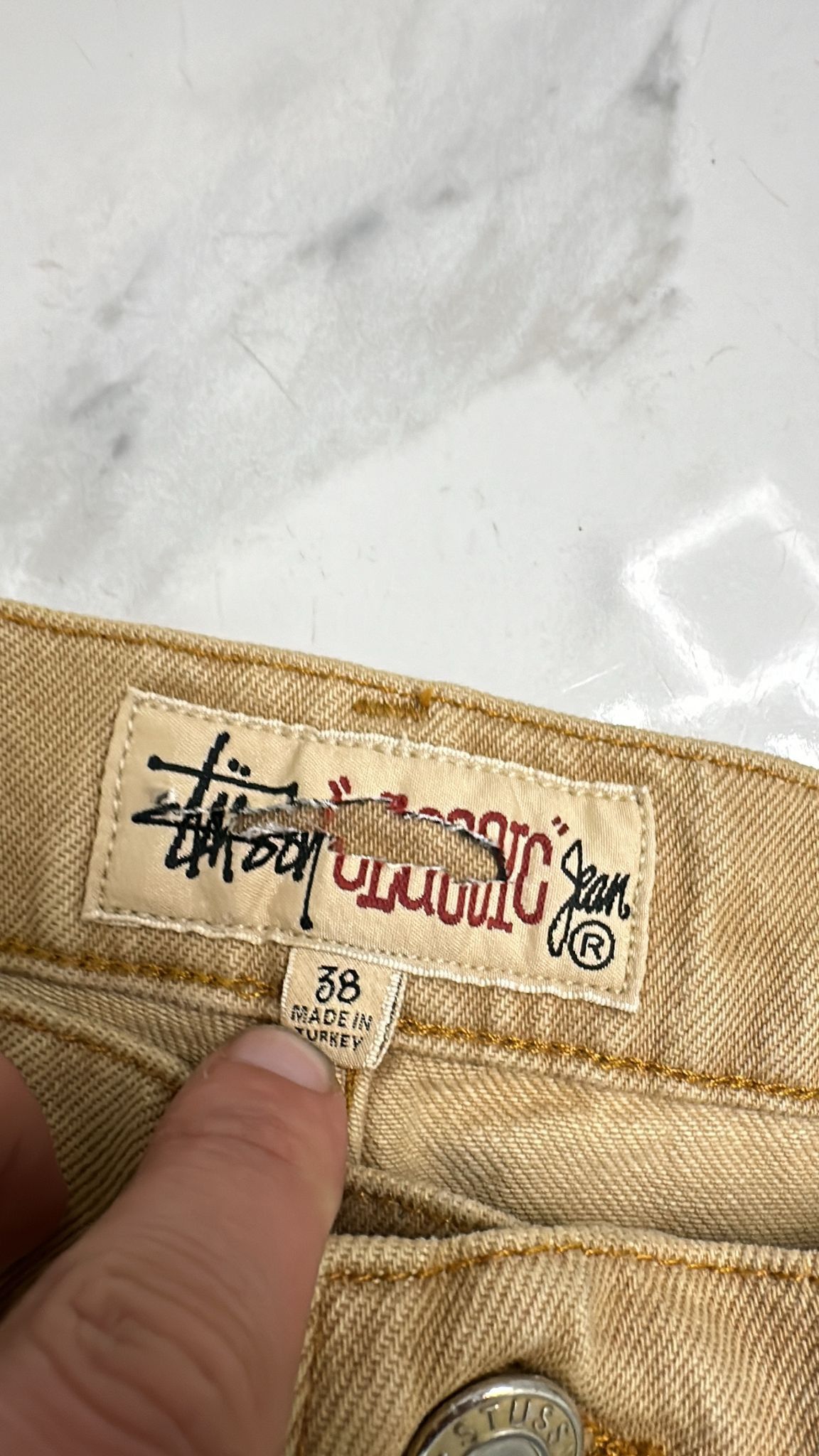 Stussy × Vintage Stüssy Classic Jean Sand Size 38 Size US 38 / EU 54 - 4 Thumbnail