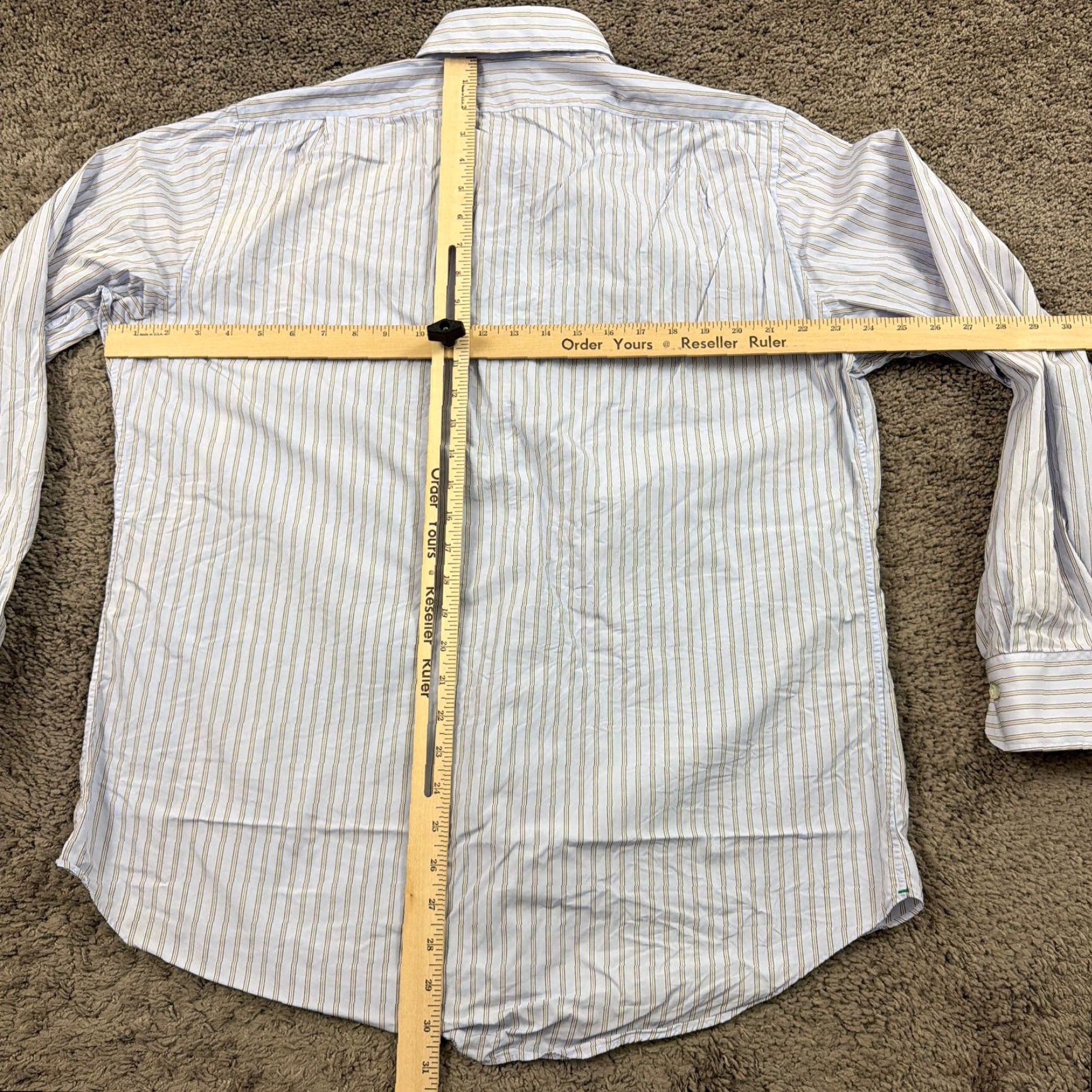 Sid Mashburn Sid Mashburn Shirt Mens XL Blue Stripe Long Sleeve Pocket 100% Cotton Button-Up Casual Bboy? Size US XL / EU 56 / 4 - 7 Thumbnail