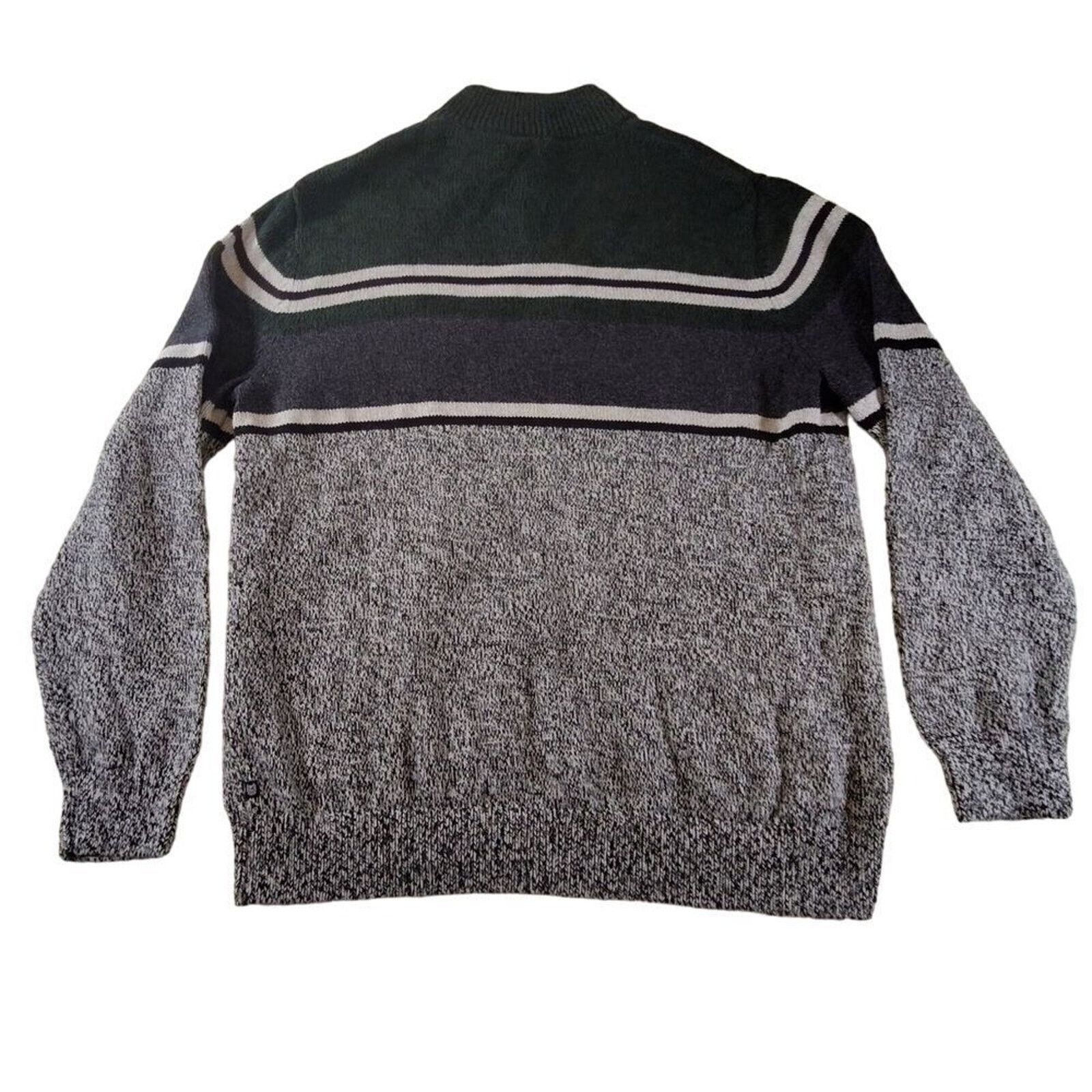 Chaps Chaps Striped Mock Neck 3 Button Sweater Colorblock Mens XL Size US XL / EU 56 / 4 - 3 Thumbnail