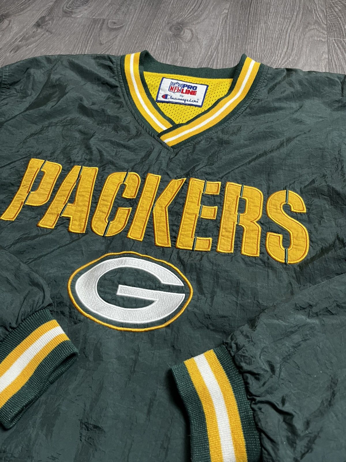 Champion Vintage 90s Champion Green Bay Packers Reversibl Windbreaker Size US L / EU 52-54 / 3 - 4 Thumbnail