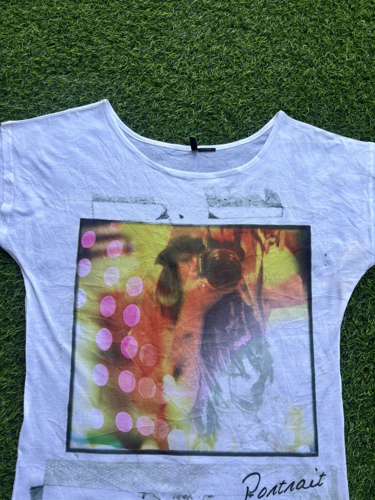 Benetton Y2k Stile Benetton Phototee Style Women's Tshirt Size ONE SIZE - 2 Thumbnail