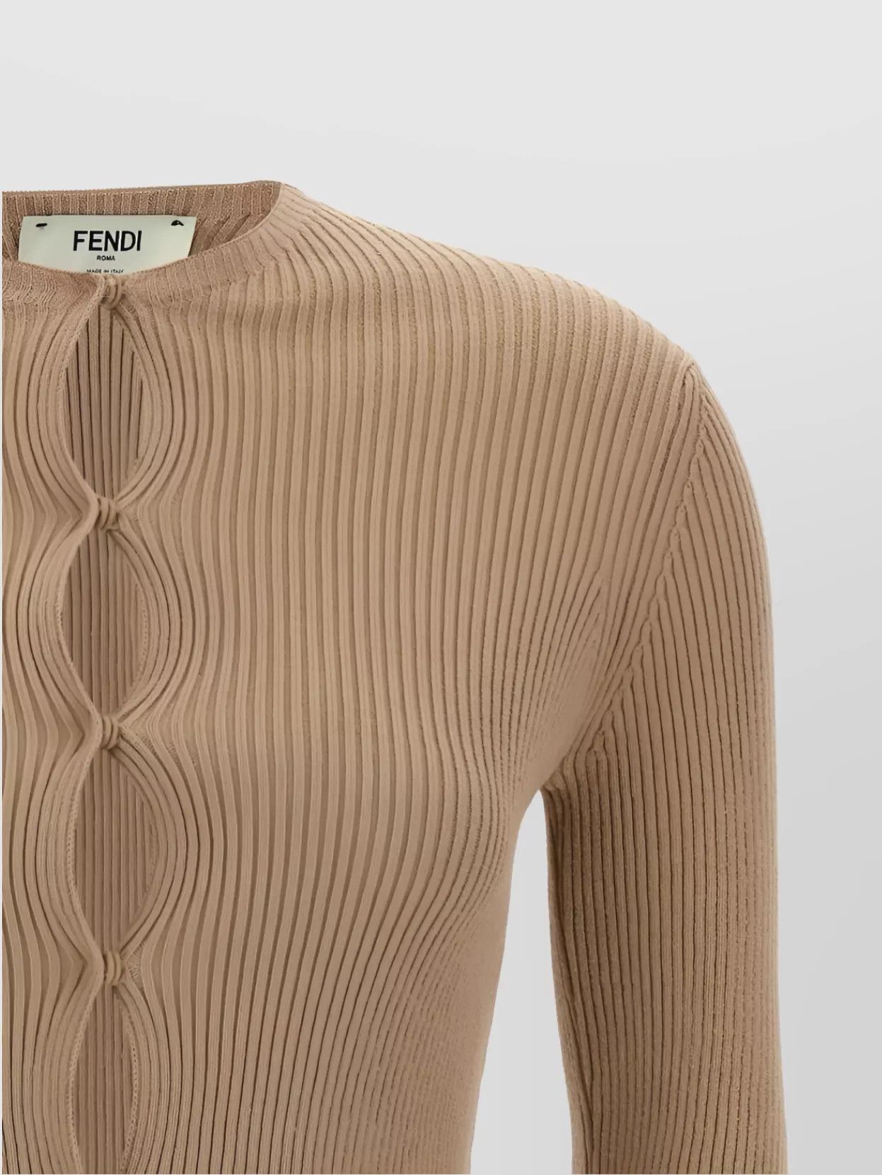 Fendi o1y0925 Cardigan in Beige Size S / US 4 / IT 40 - 3 Thumbnail