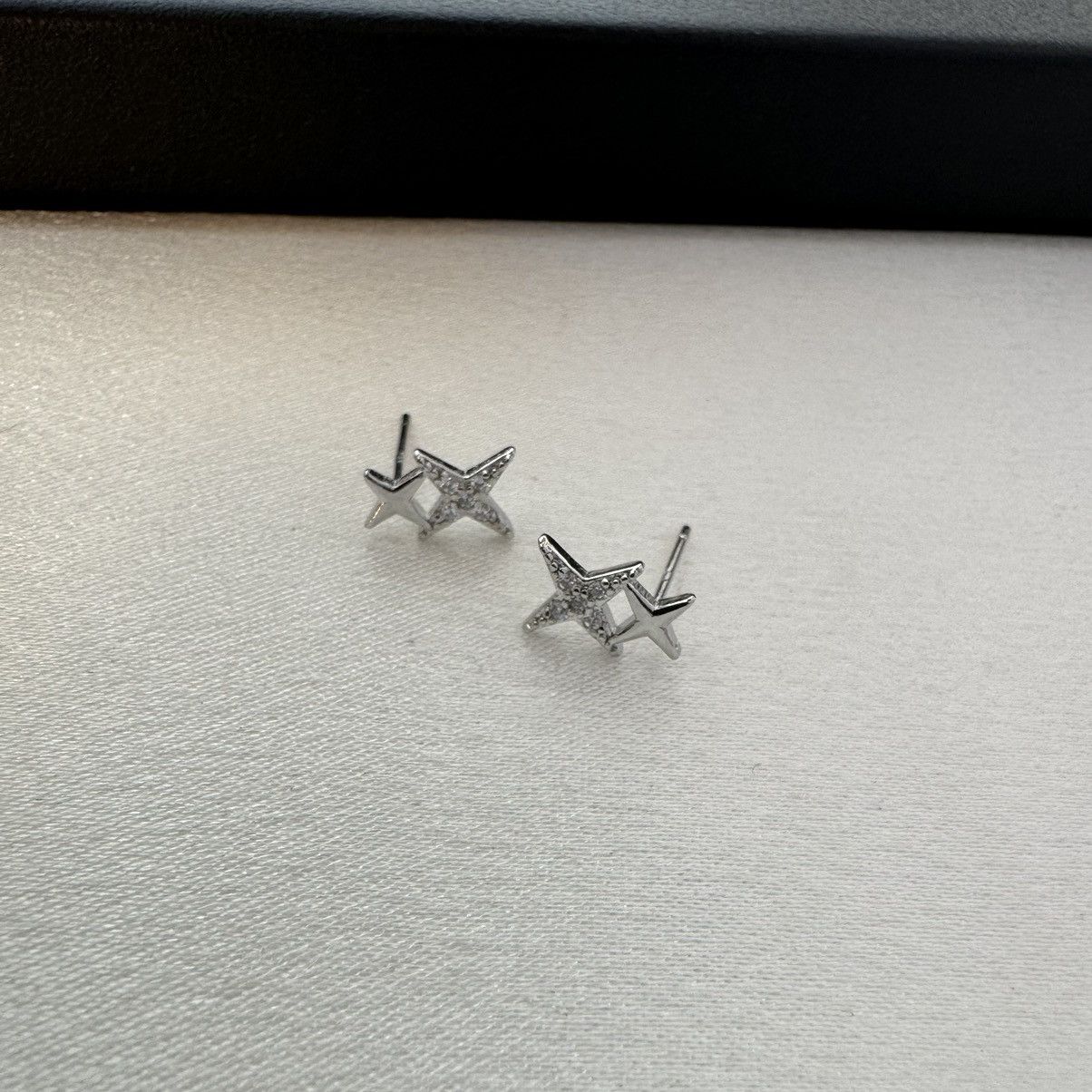 Other Small CZ Star Stud Earrings for Men Women,Unisex Style Size ONE SIZE - 2 Thumbnail