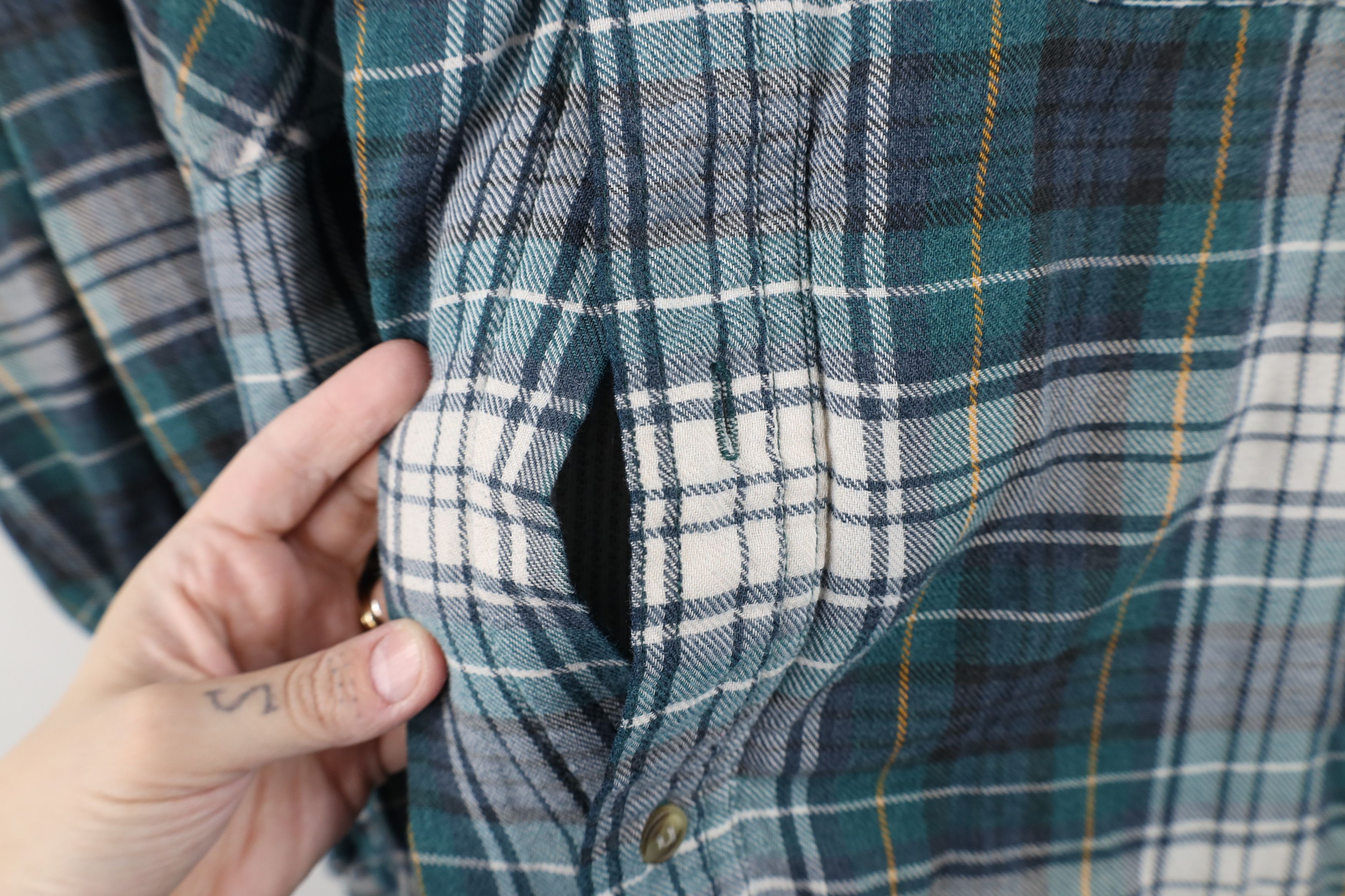Vintage Vintage 90s Streetwear Lined Flannel Button Shirt Jacket Jac Size US L / EU 52-54 / 3 - 4 Thumbnail