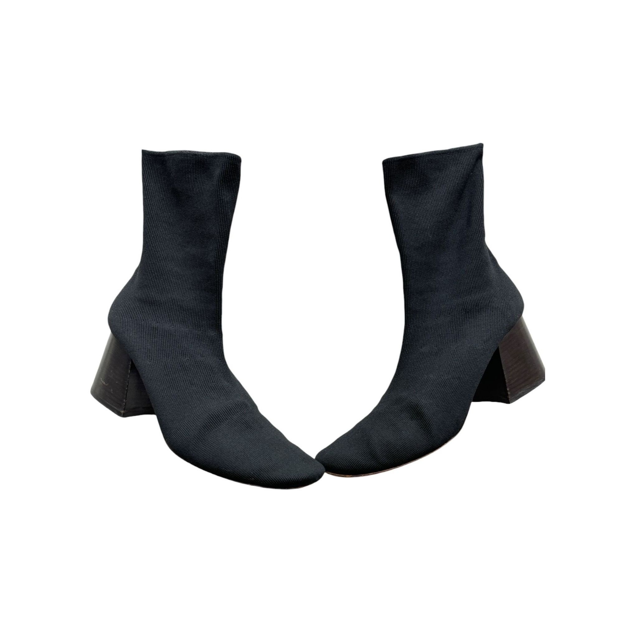 Celine Phoebe Philo Black Knit Sock Ankle Boots Size US 7.5 / IT 37.5 - 4 Thumbnail
