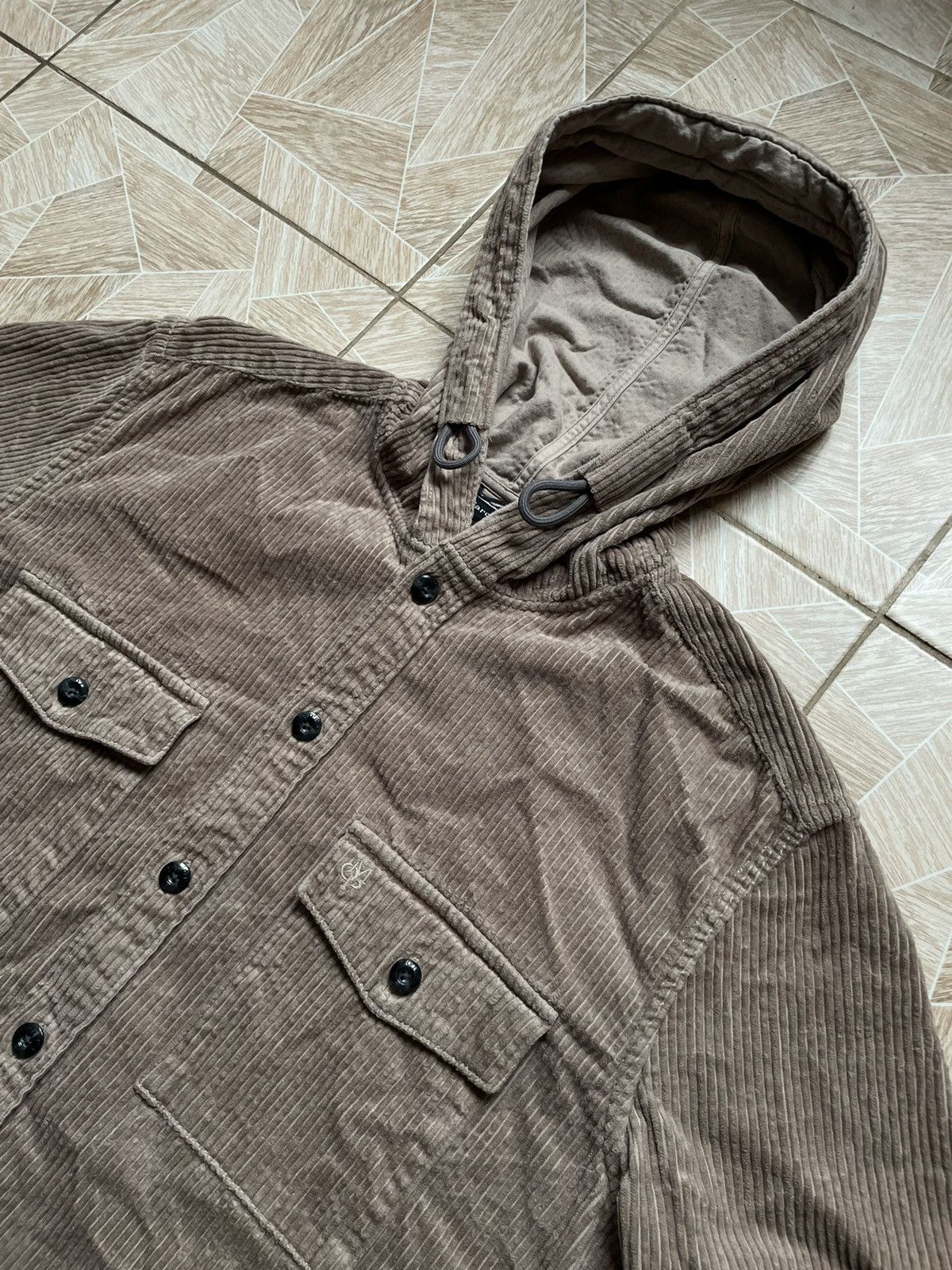 Marc O'Polo × Velvet Vintage Marc O Polo Velvet Hooded Overshirt Jacket XL Brown Size US XL / EU 56 / 4 - 2 Thumbnail