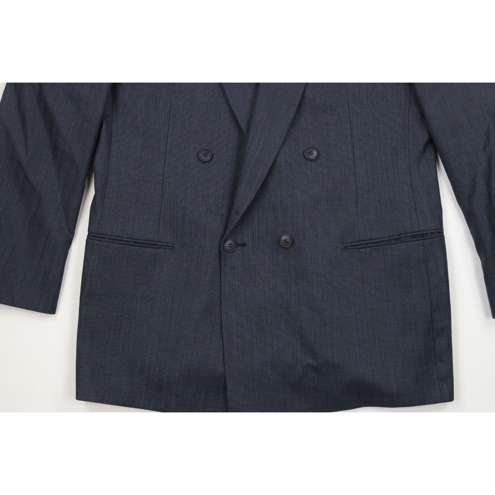 Pierre Cardin × Vintage Vintage 70s Pierre Cardin 2 Piece Wool Striped Suit Wedding Size 44L - 4 Thumbnail