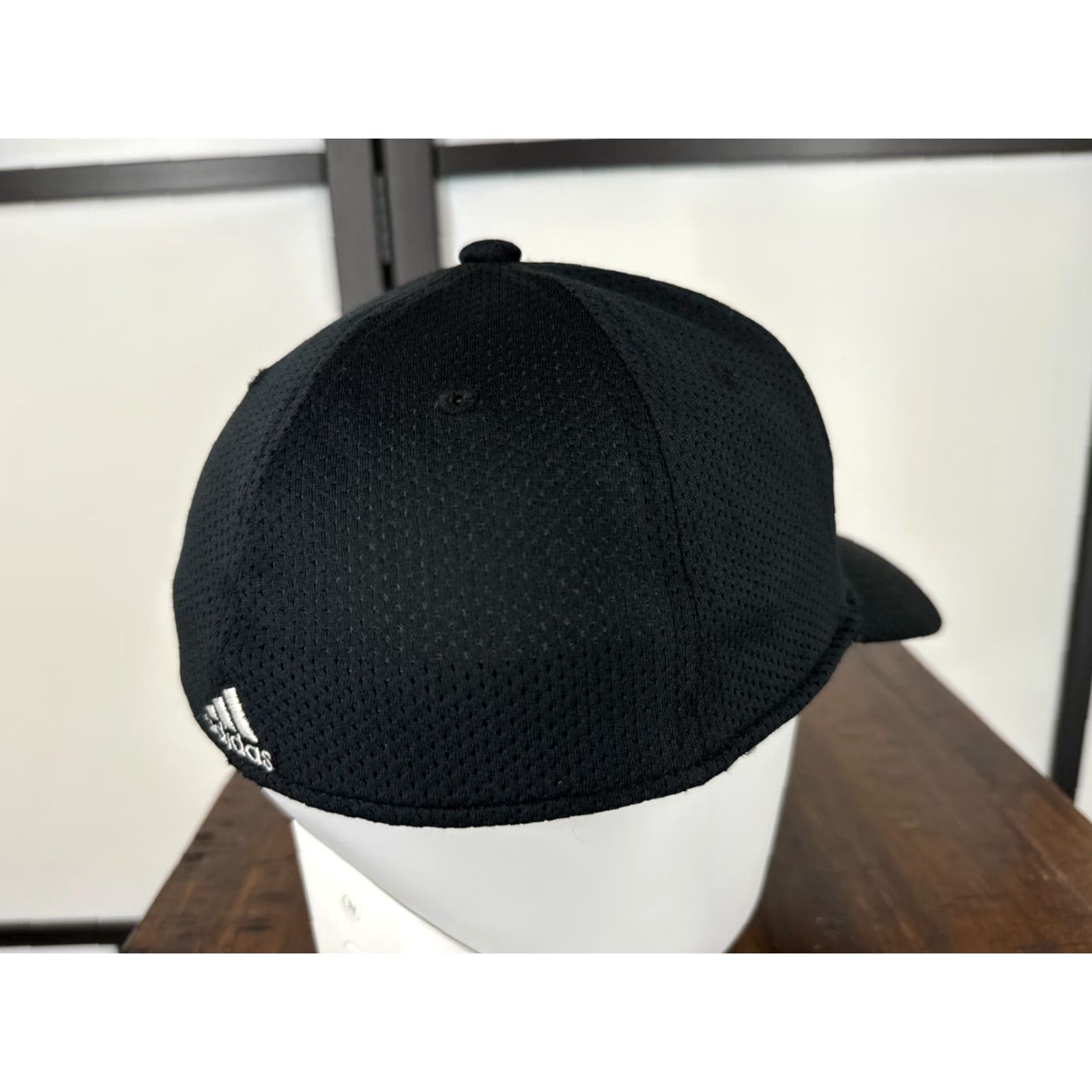 Adidas Adidas Hat Cap Fitted Adult Medium Black Polyester Embroidered A-Flex Golf Hat Cap Mens Size ONE SIZE - 7 Thumbnail