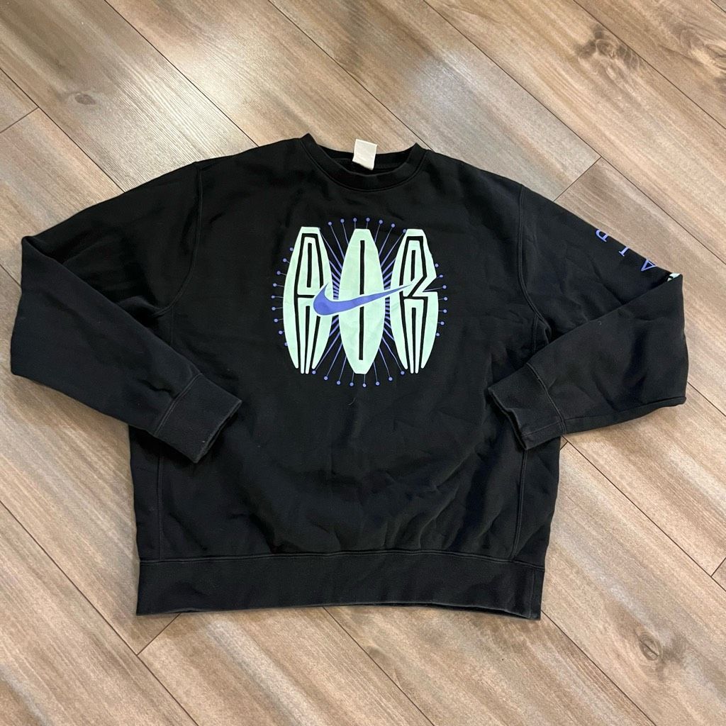Nike Nike Double Swoosh Black Crewneck Men Medium Size US M / EU 48-50 / 2 - 1 Thumbnail