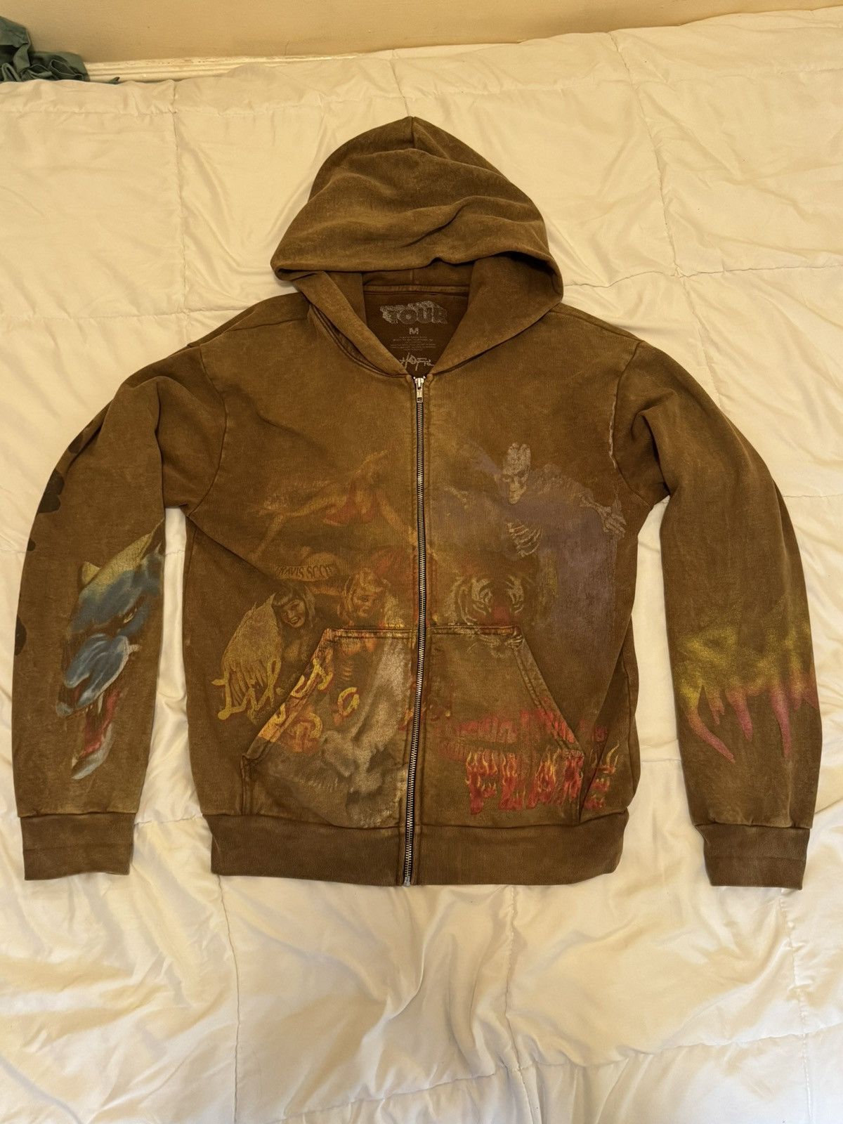 Travis Scott TRAVIS SCOTT UTOPIA TOUR BROWN HOODIE Size US M / EU 48-50 / 2 - 1 Thumbnail
