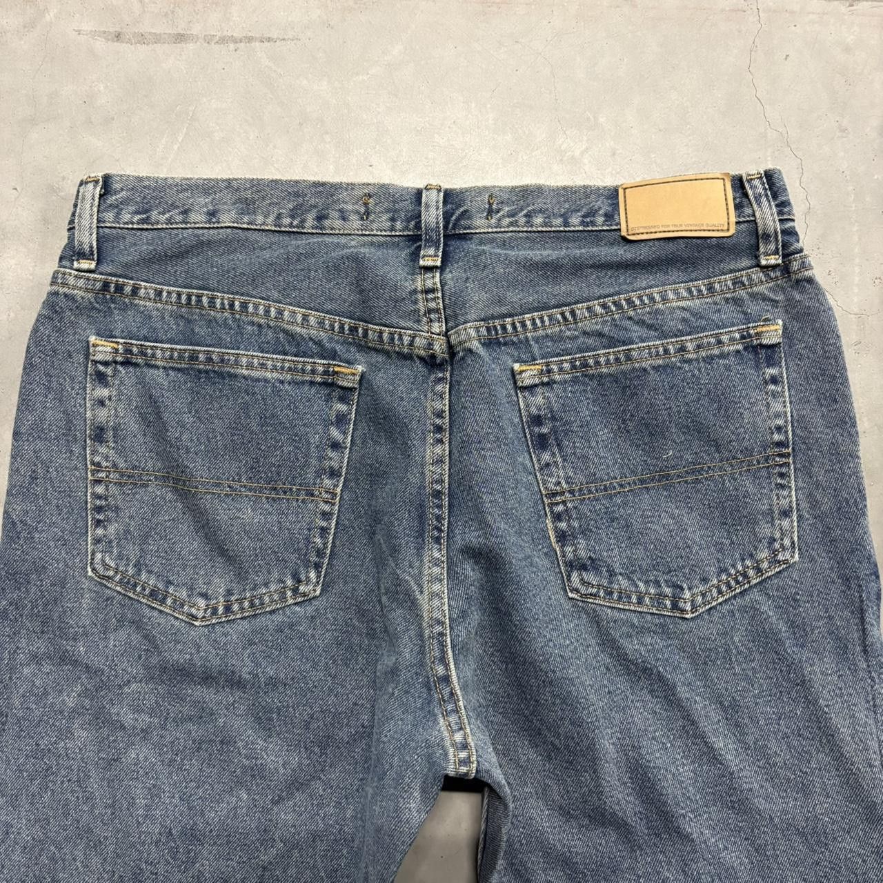 Vintage CRAZY Vintage Y2K/2000s Baggy Dark Blue Wash Skater Style Streetwear Denim Jeans! Size US 36 / EU 52 - 7 Thumbnail