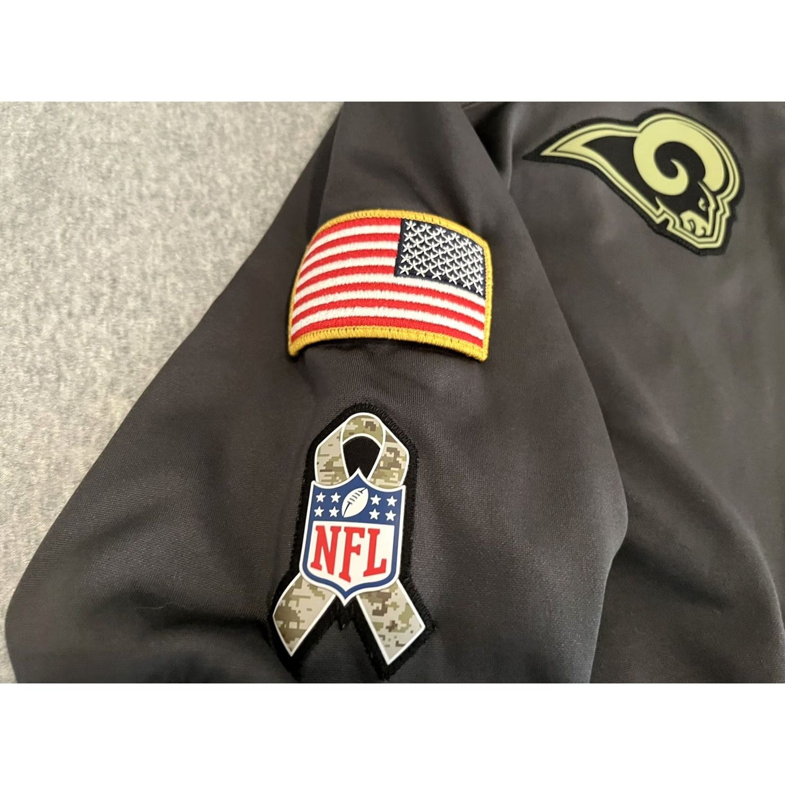 Nike Nike Pullover Hoodie Sports Defense Salute To Service Los Angeles Rams Gray M Medium Men Size US M / EU 48-50 / 2 - 3 Thumbnail