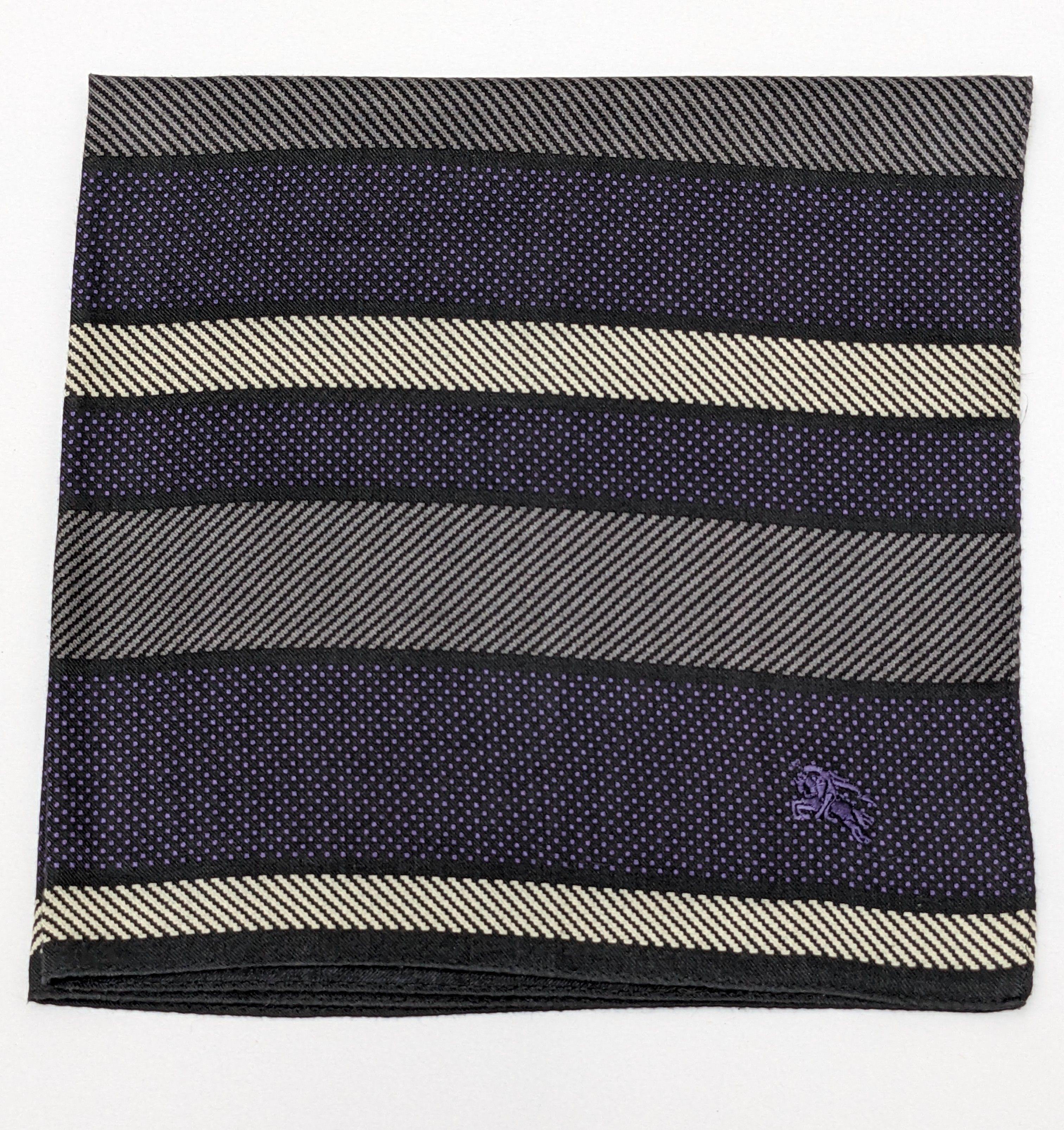 Burberry Burberry Striped Pocket Square with Purple Prorsum Knight Size ONE SIZE - 1 Thumbnail