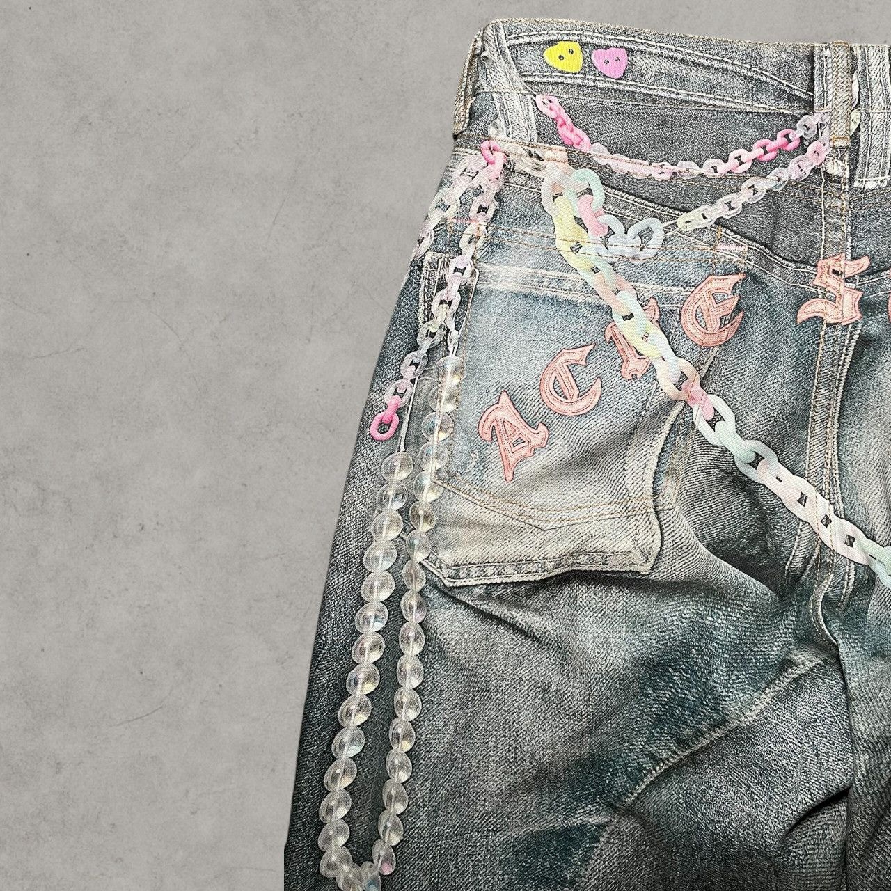 Acne Studios Acne Studios Trompe Loeil Candy Chain 1981M Gray Jeans Sz 48 Size US 32 / EU 48 - 5 Thumbnail