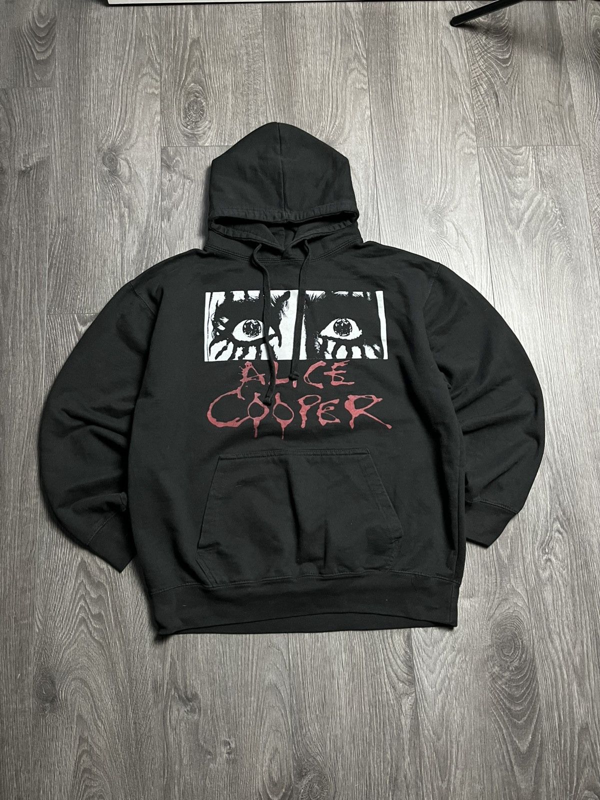 Band Tees Alice Cooper Eyes Graphic Spellout Black Hoodie Tour 2017 Size US M / EU 48-50 / 2 - 2 Thumbnail