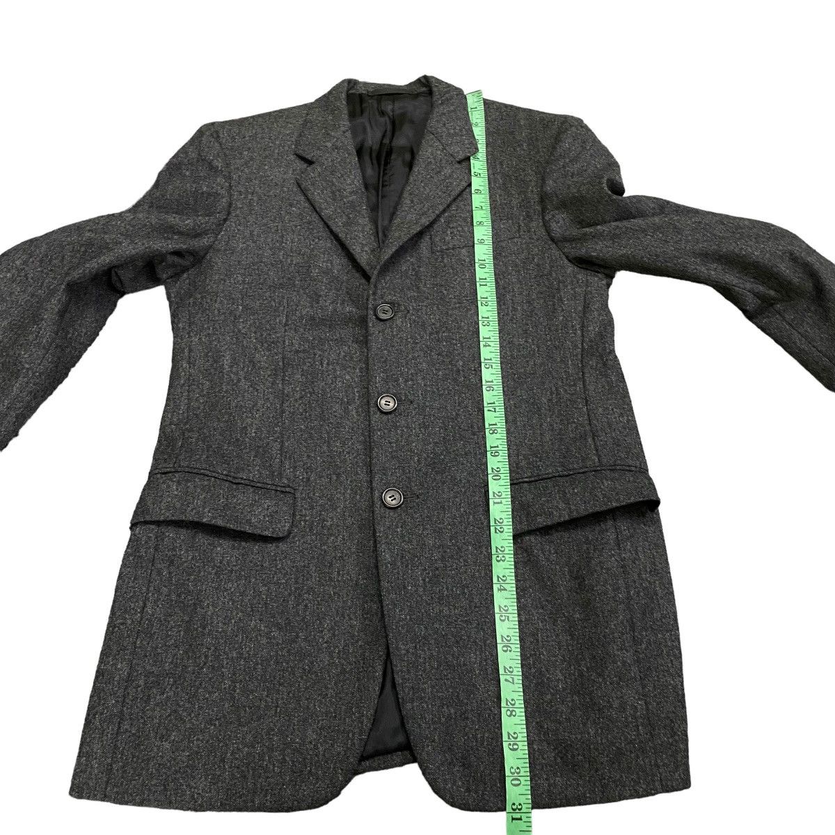 Prada × Vintage Vintage Prada Wool Blazer Size 46 Dark Grey Colour Size 46R - 12 Thumbnail