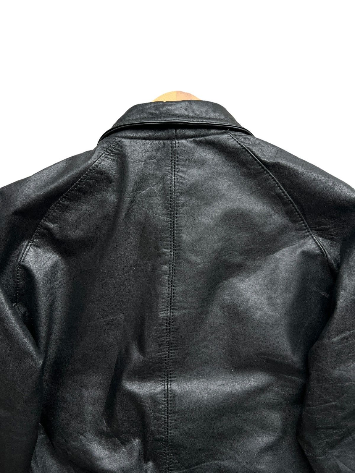 Vintage Vintage 80s King Leo Japanese Black Bomber Leather Jacket Size US S / EU 44-46 / 1 - 6 Thumbnail