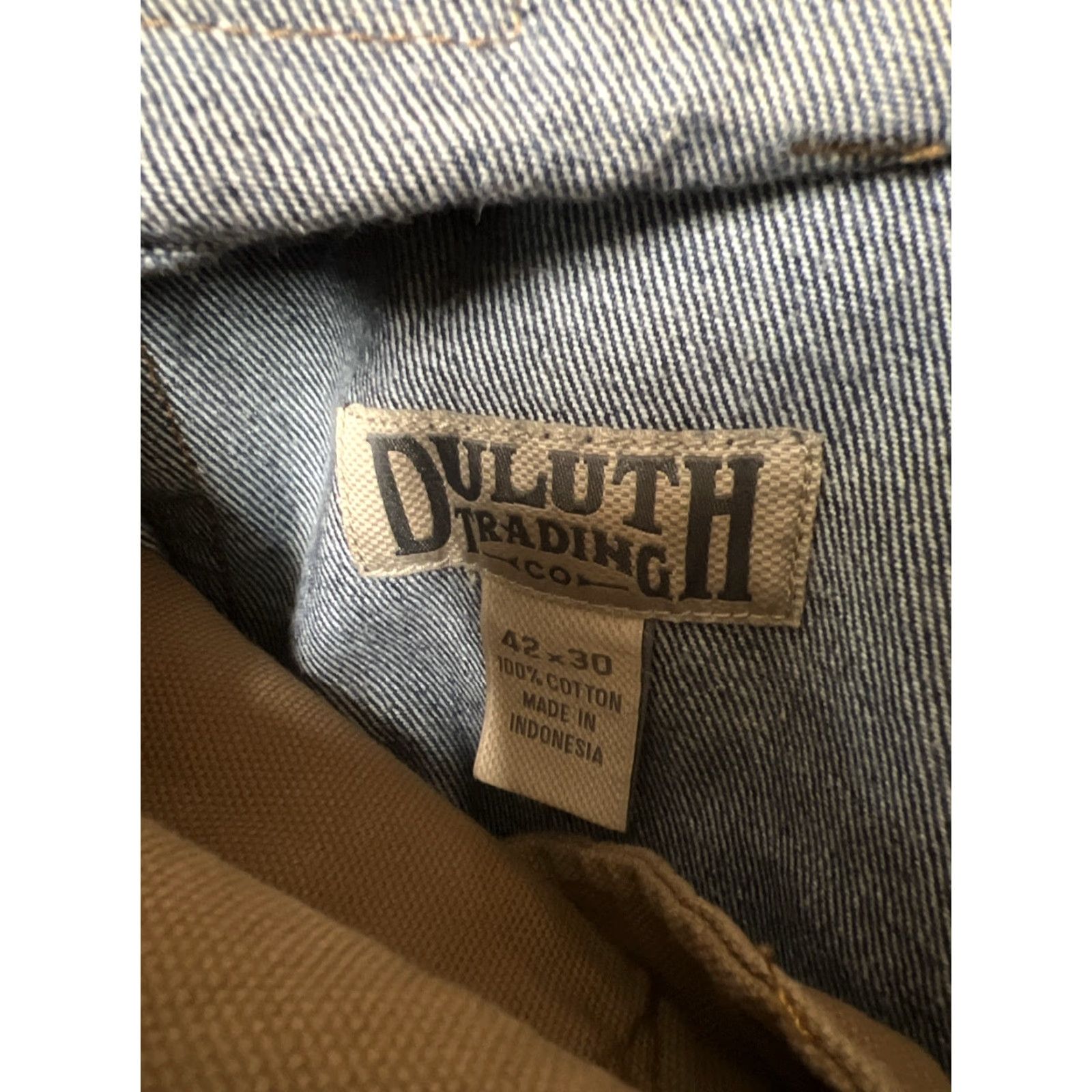 CO Duluth Trading Co Jeans Men 42x30 Denim Cotton Blue Medium Wash Regular Straight N/A Size US 42 / EU 58 - 3 Thumbnail