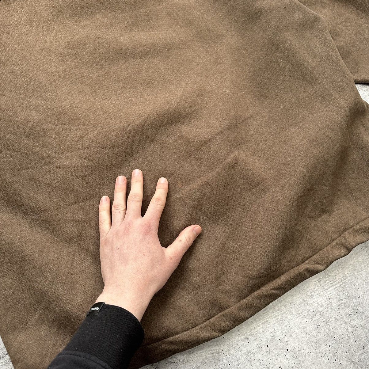 Nike × Vintage Nike Vintage 90s Center Logo Brown Faded 1/3 Zip Sweatshirt Size US XXL / EU 58 / 5 - 19 Thumbnail