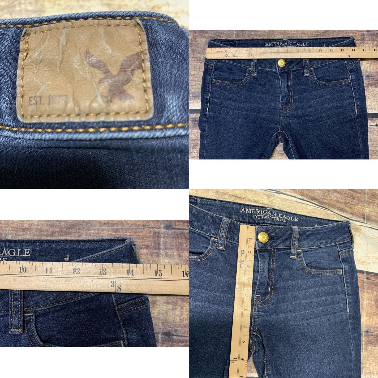 American Eagle Outfitters American Eagle Outfitters Jeans Jegging 29 X 26 Stretch Dark Wash Size 2 Womens Slim Jeans Size 26" / US 2 / IT 38 - 8 Thumbnail