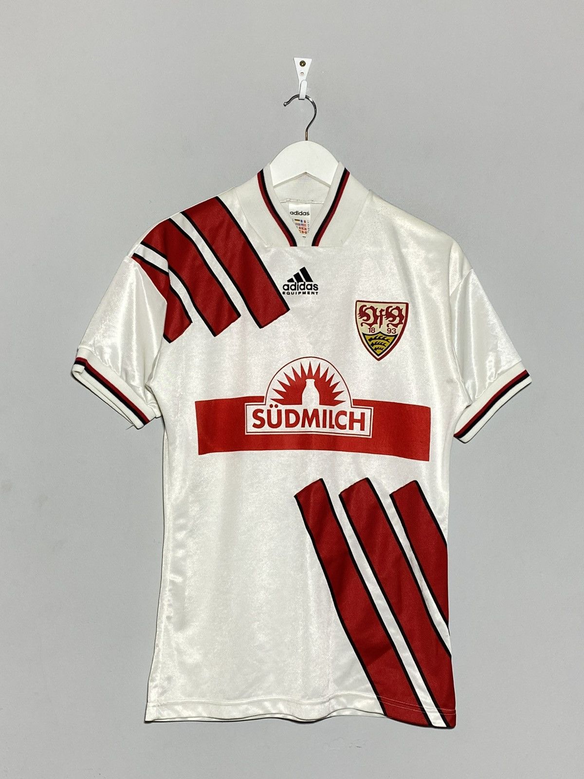 Adidas Vintage Adidas VfB Stuttgart 1994/95 Home Jersey #10 Balakov Size US S / EU 44-46 / 1 - 1 Thumbnail