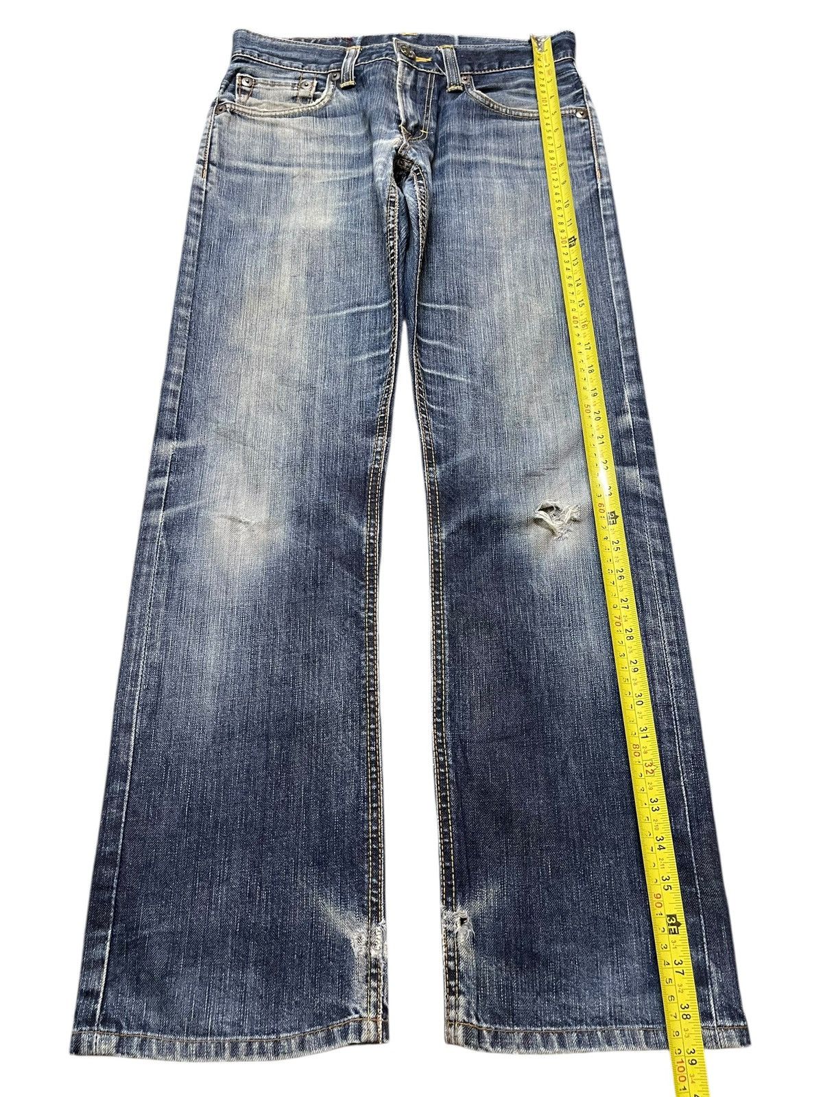 Vintage 90s Edwin Japan 502 Faded Wash Distress Jeans