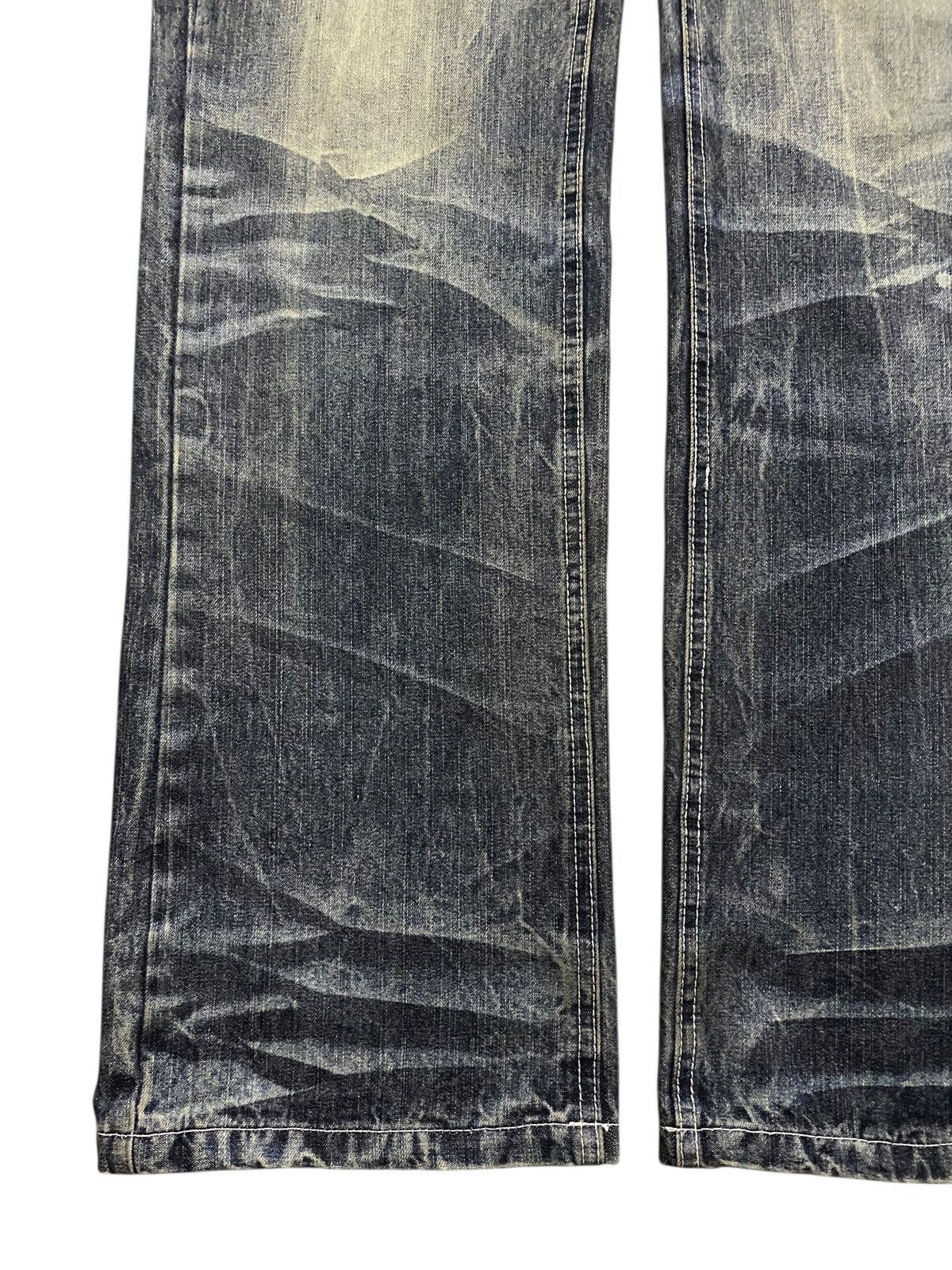 Replay Vintage Japanese Brand Mud Wash Distressed Loose Jeans Size US 33 - 8 Thumbnail