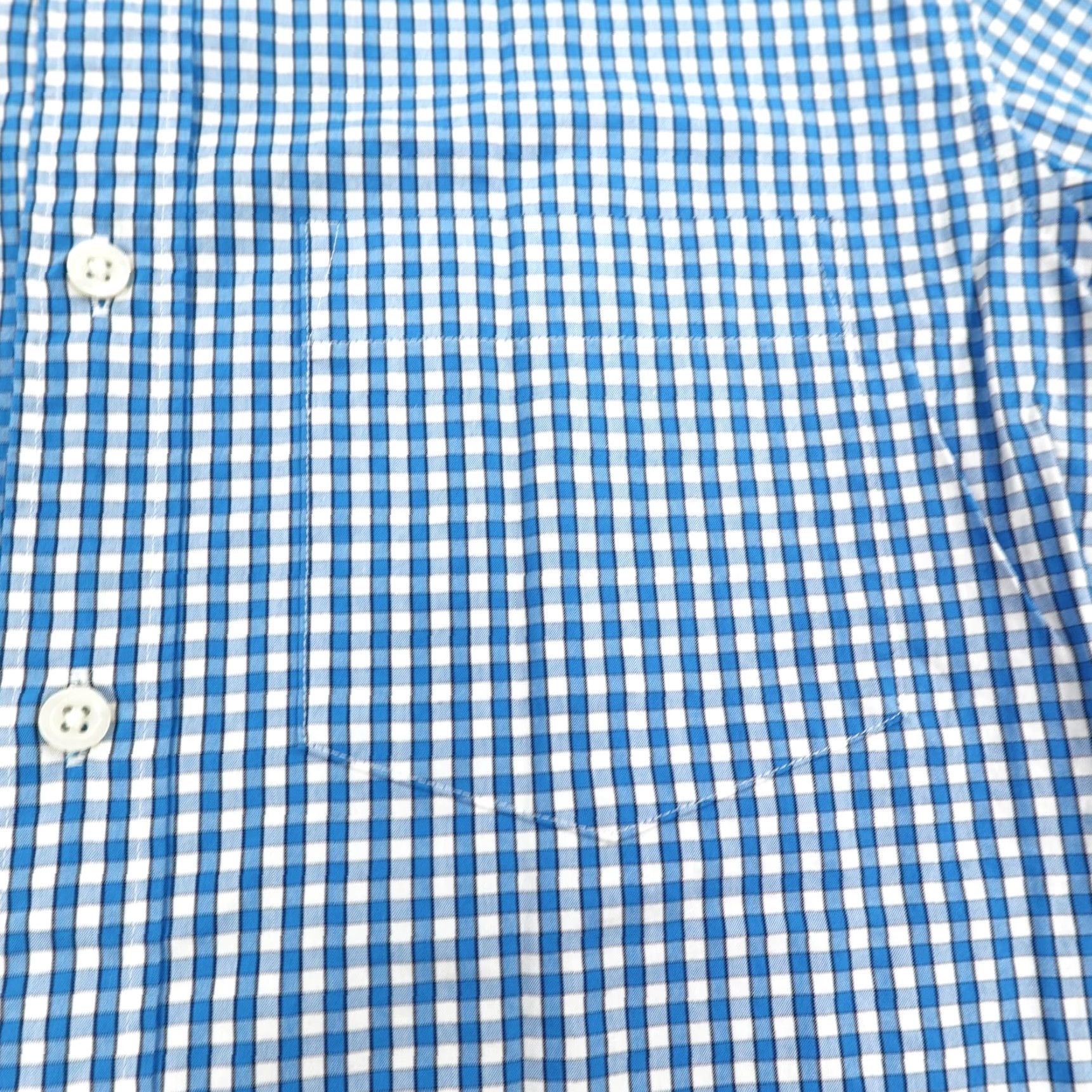 J.Crew VINTAGE J.CREW Shirt Mens Small Blue White Gingham Check Cotton Button-Down Long Sleeve Office Casual Size US S / EU 44-46 / 1 - 3 Thumbnail