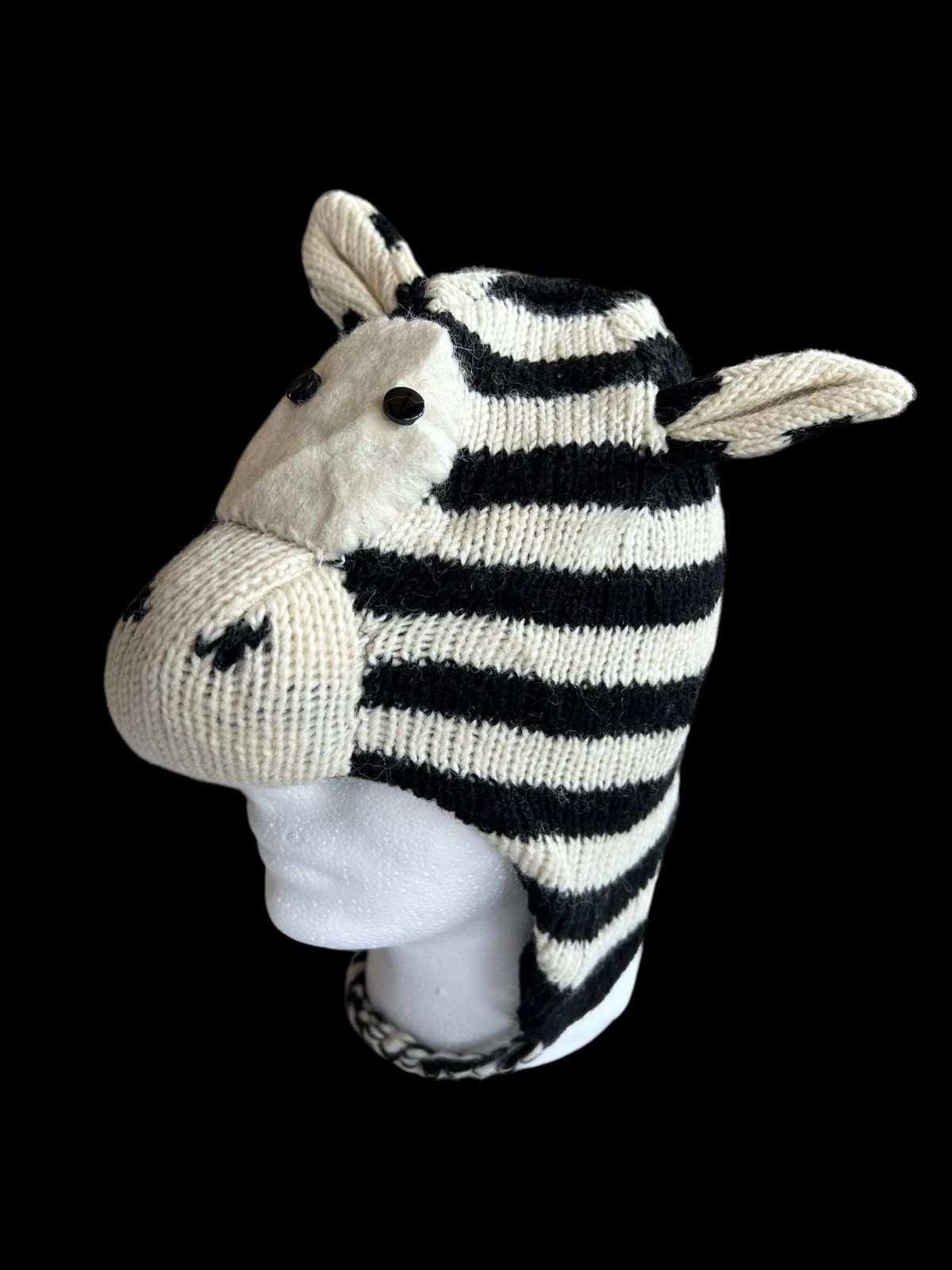 MOHAWK SPORT JAPAN HandMade Wool Beanie Hat Bunny Horn devil