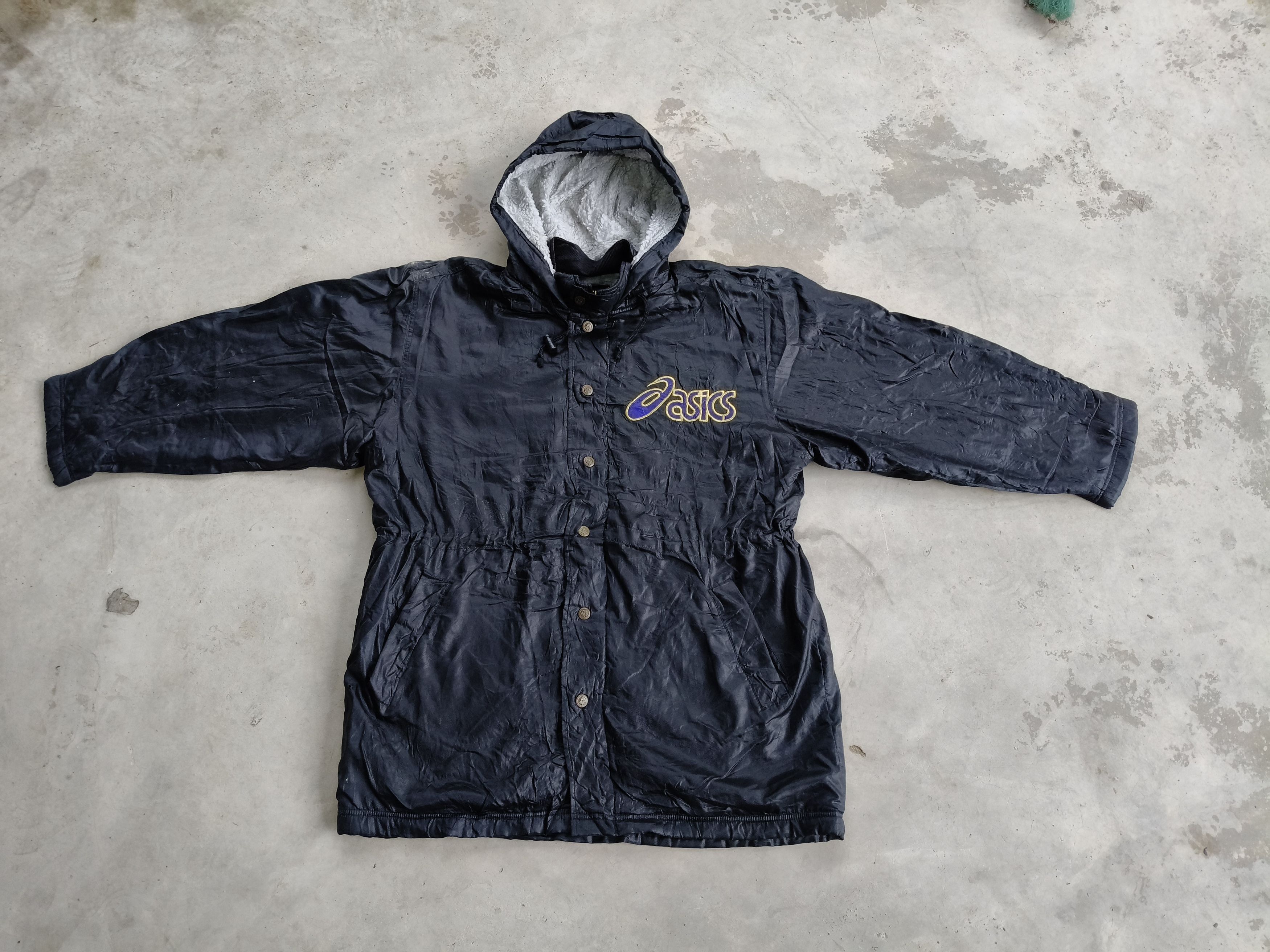 Asics Vintage Asics Parka Sherpa Fleece Size US L / EU 52-54 / 3 - 3 Thumbnail