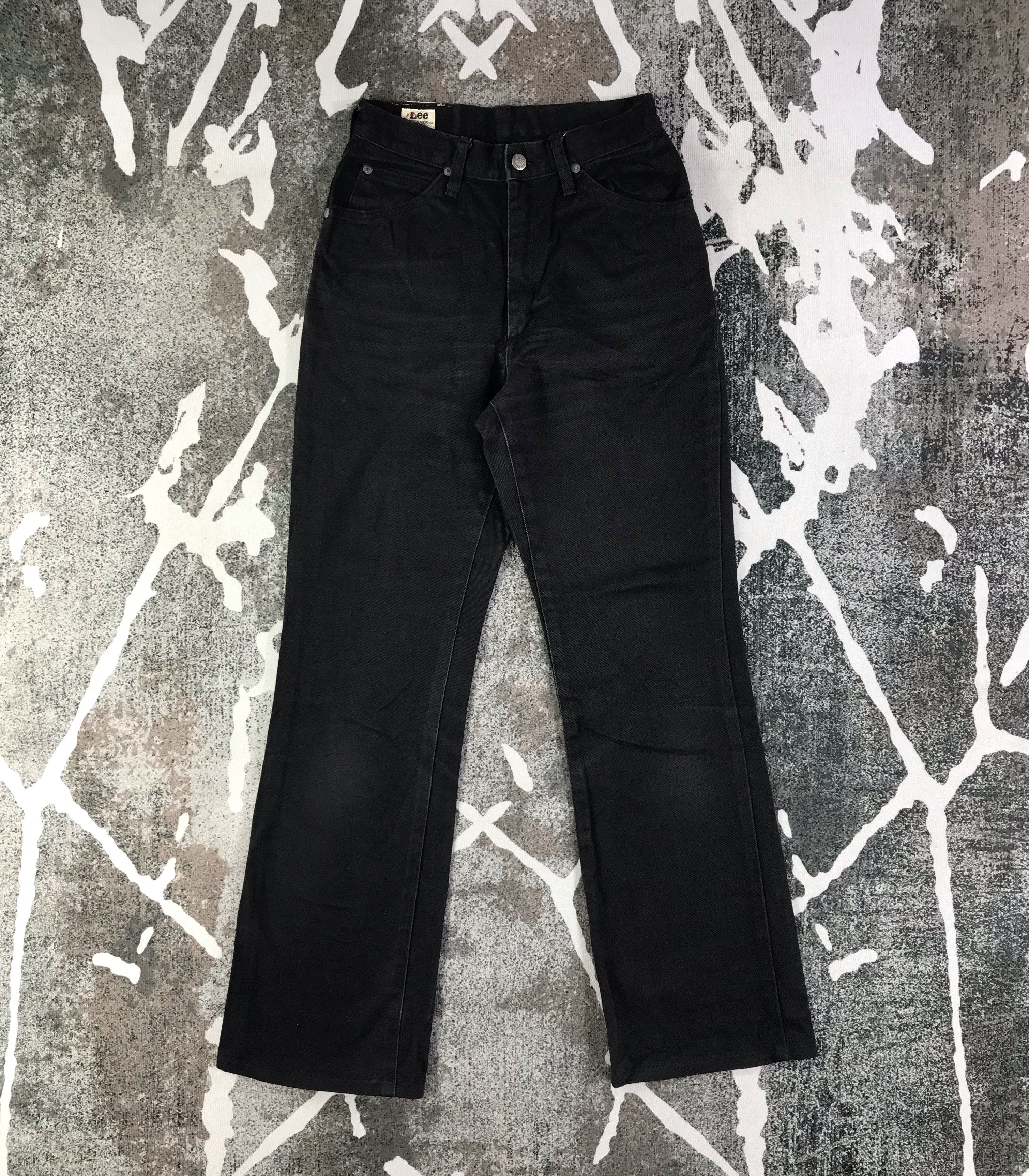 Lee Vintage Lee Riders Jeans High Waist Black Denim KJ1731 Size 25" / US 0 / IT 36 - 1 Thumbnail