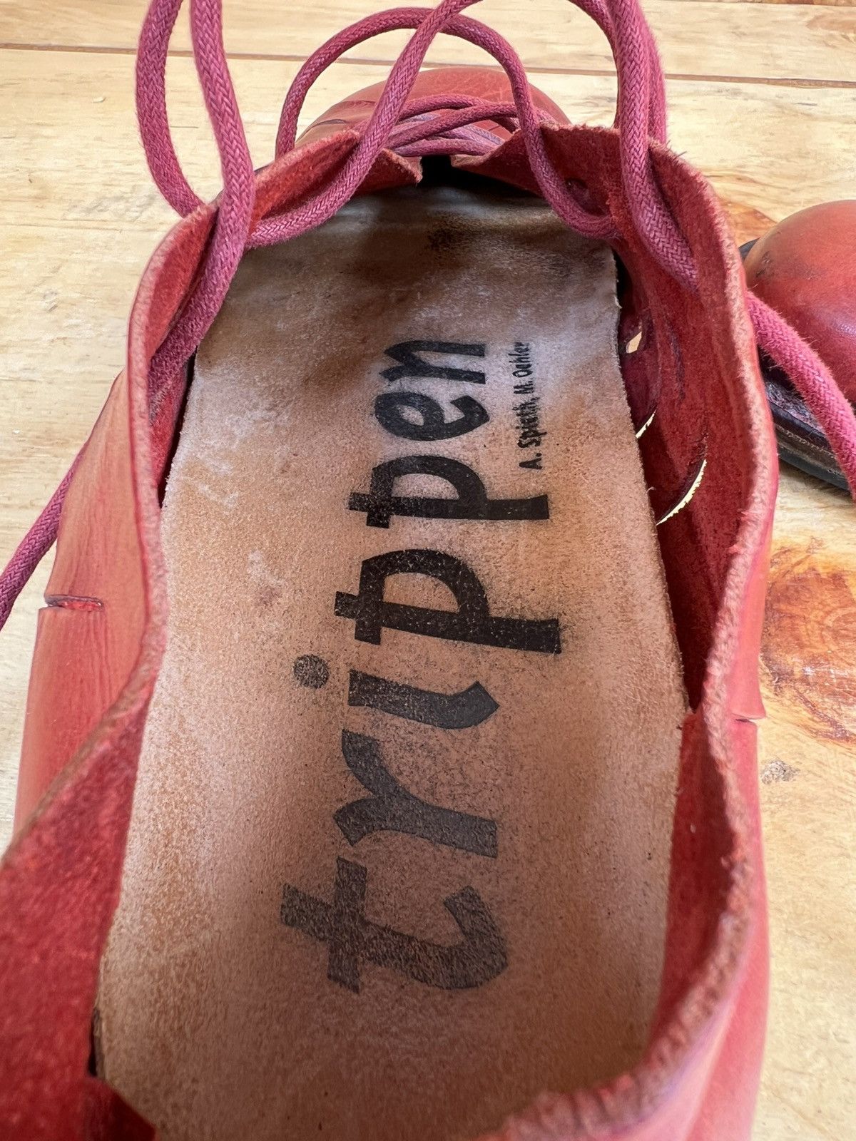 Trippen TRIPPEN Germany Handcrafted Red Leather Ankle Boots Size US 7.5 / EU 40-41 - 13 Thumbnail