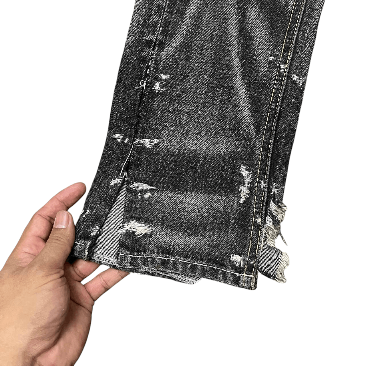 Hysteric Glamour Vintage KMK Kingly Mask Distressed Pants Size US 30 / EU 46 - 6 Thumbnail