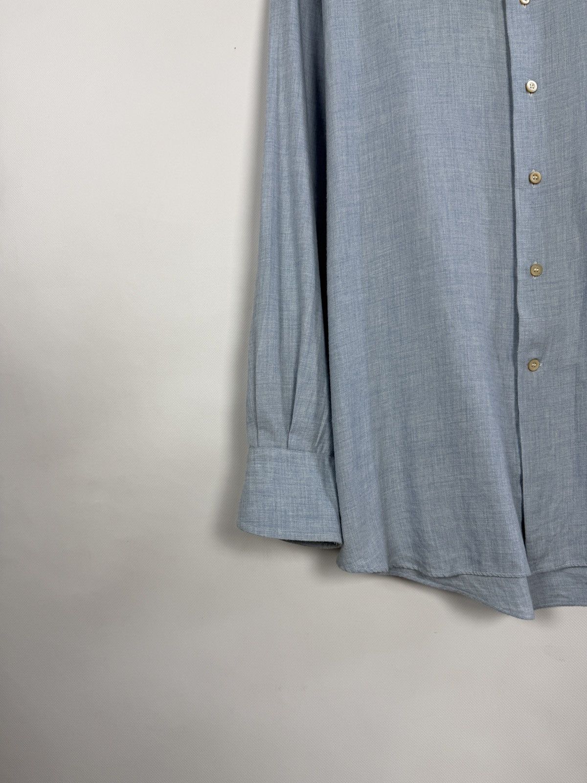 Other BRULI Swiss Made Long Sleeve Shirt Button Up Cotton / Wool Size US XL / EU 56 / 4 - 4 Thumbnail