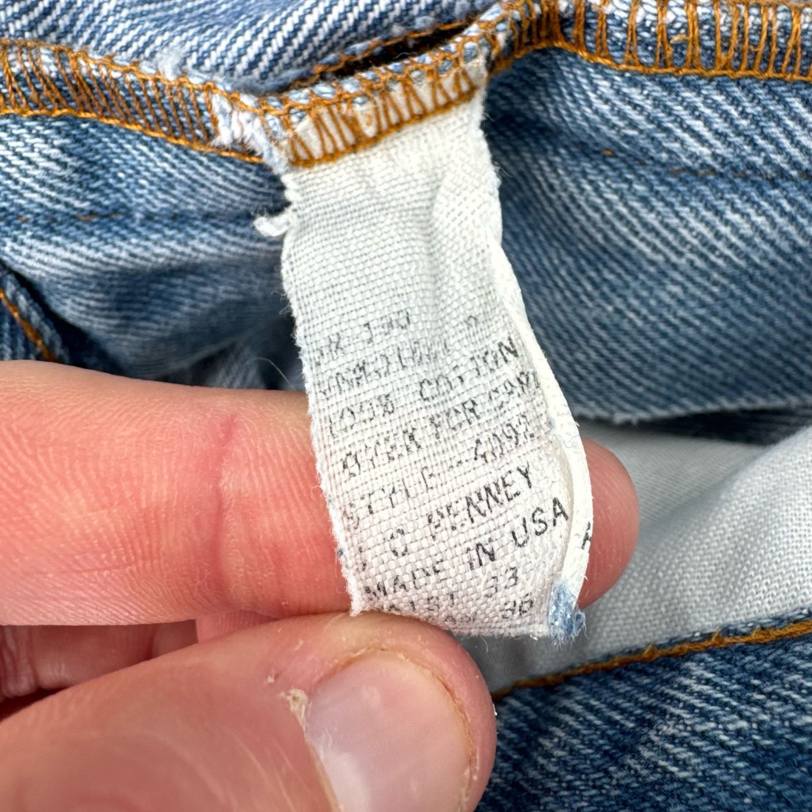 Vintage Vintage JCPenney Plain Pockets Distressed Jeans Size US 32 / EU 48 - 4 Thumbnail