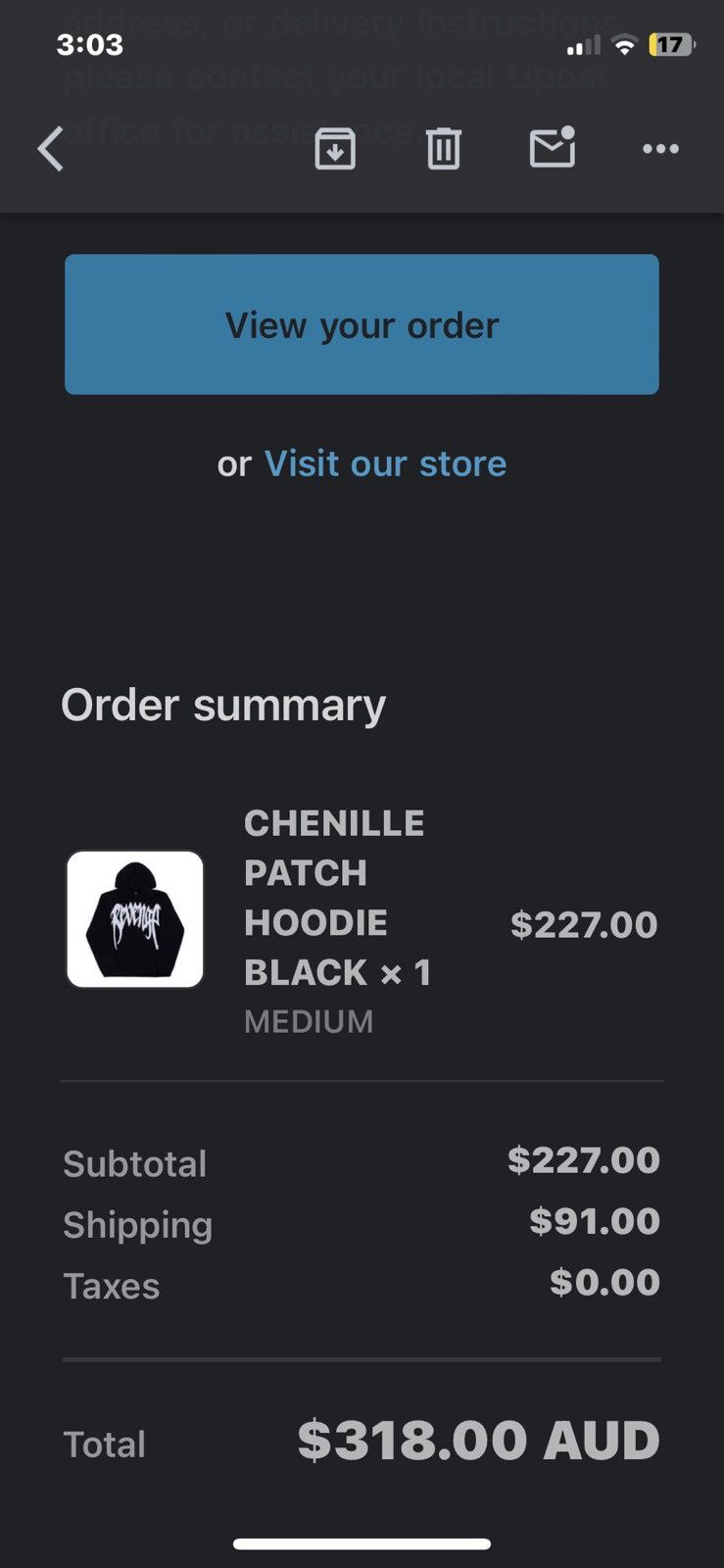 Revenge Chenille patch hoodie black Size US M / EU 48-50 / 2 - 2 Thumbnail